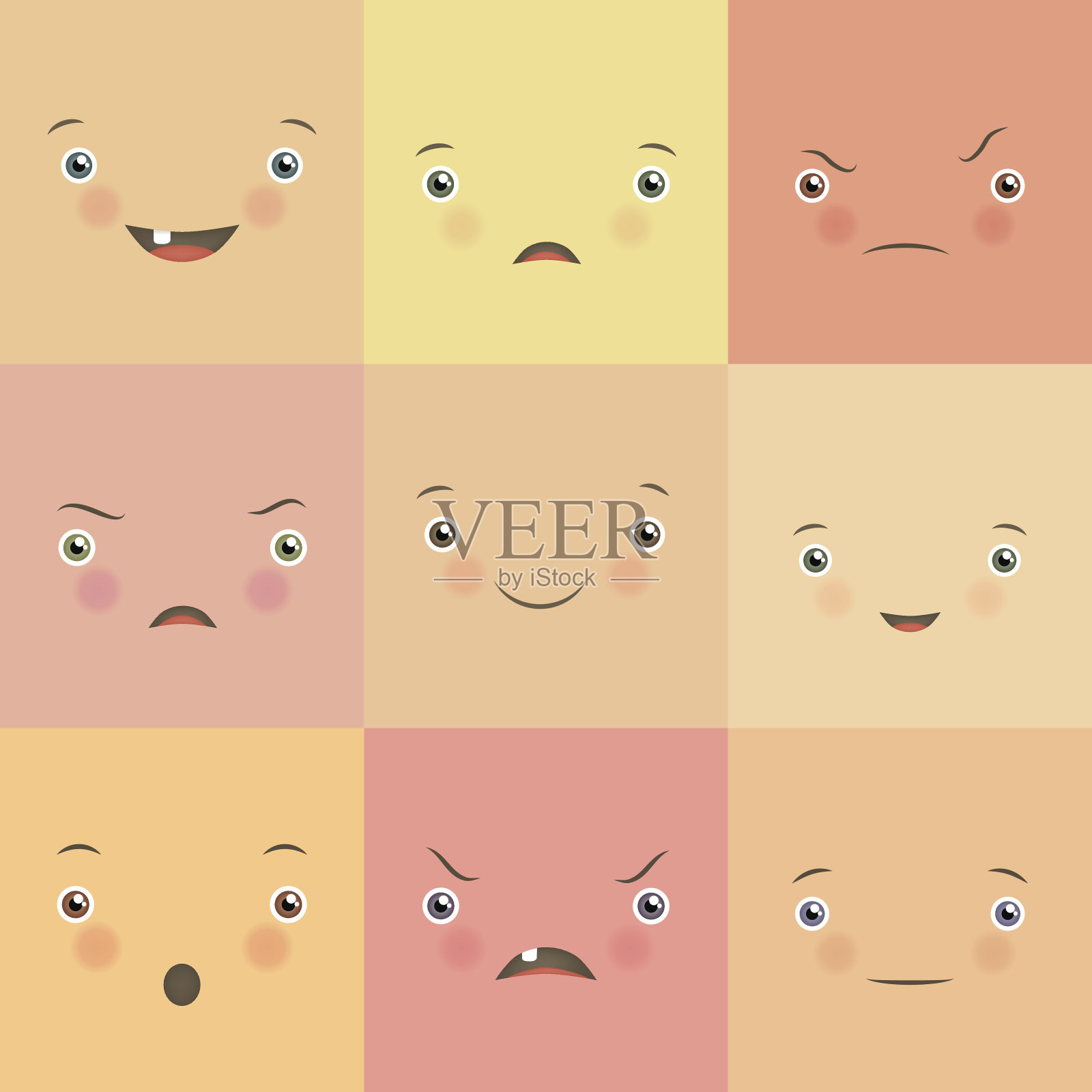 情感平组插画图片素材