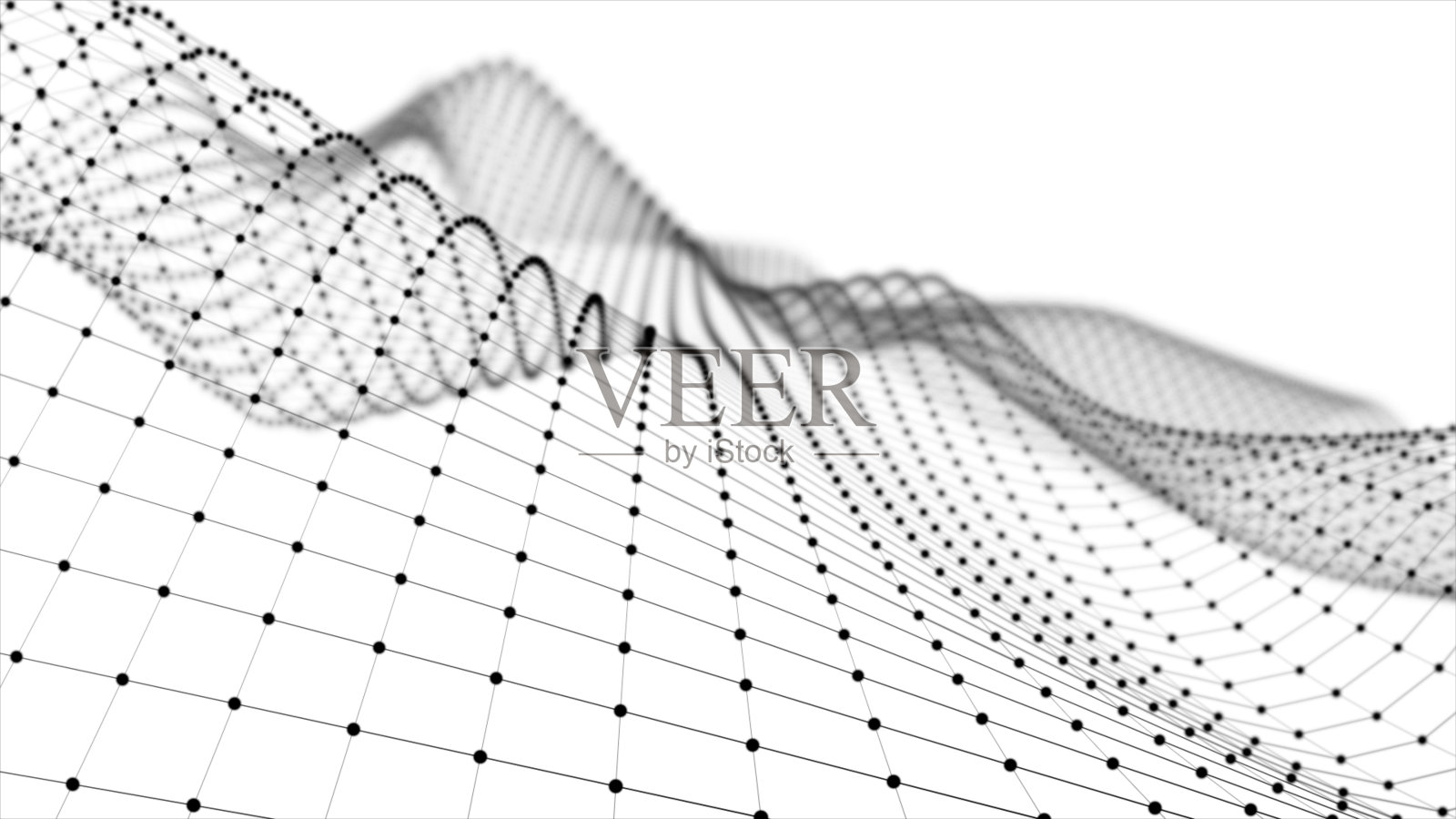 线框-一个骨骼三维模型，其中只有线和顶点表示3d插图照片摄影图片