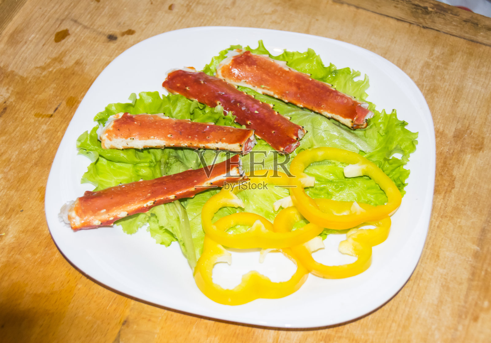 帝王蟹菜肴照片摄影图片