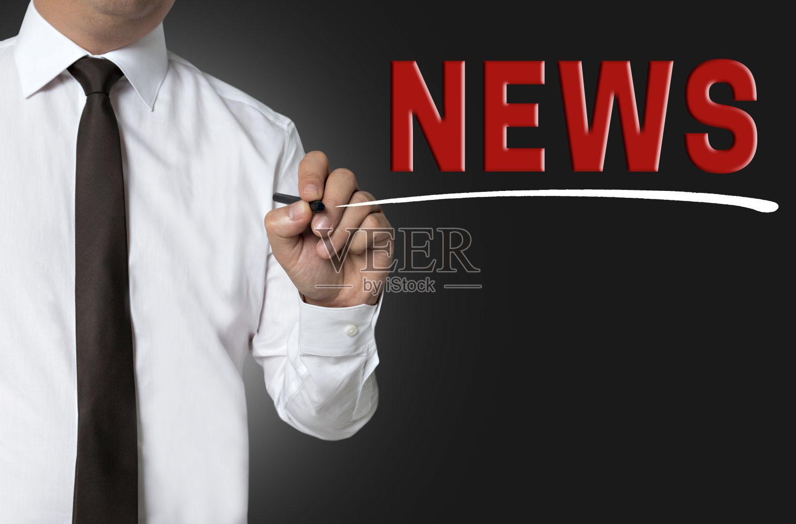 新闻触屏是商人的理念。照片摄影图片