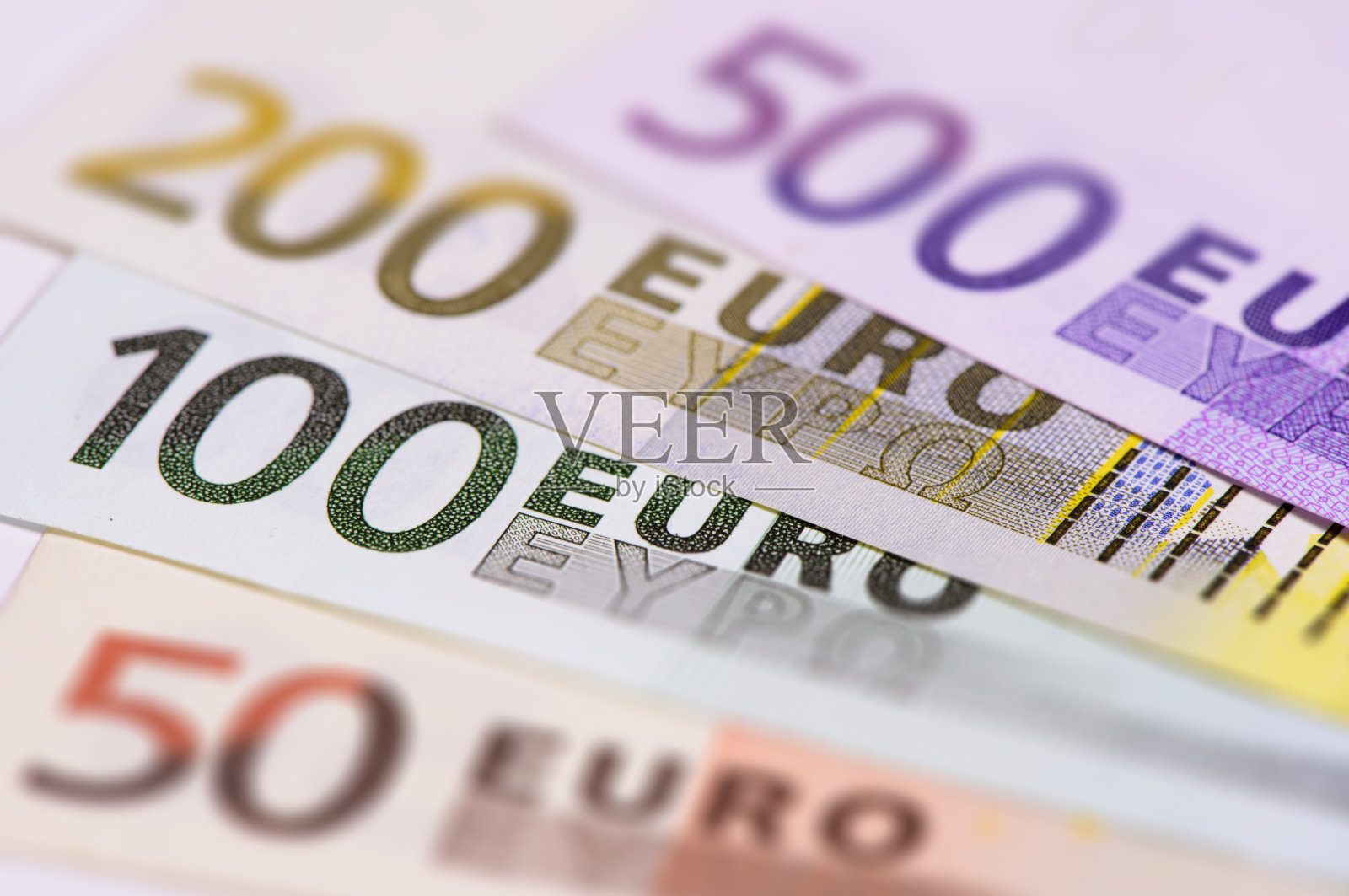 一组欧元纸币照片摄影图片