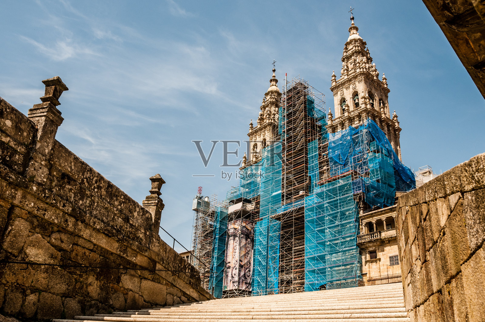 圣地亚哥德孔波斯特拉大教堂照片摄影图片