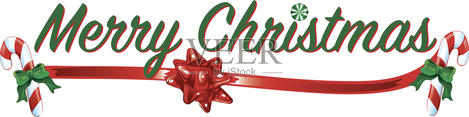 圣诞快乐文本插画图片素材