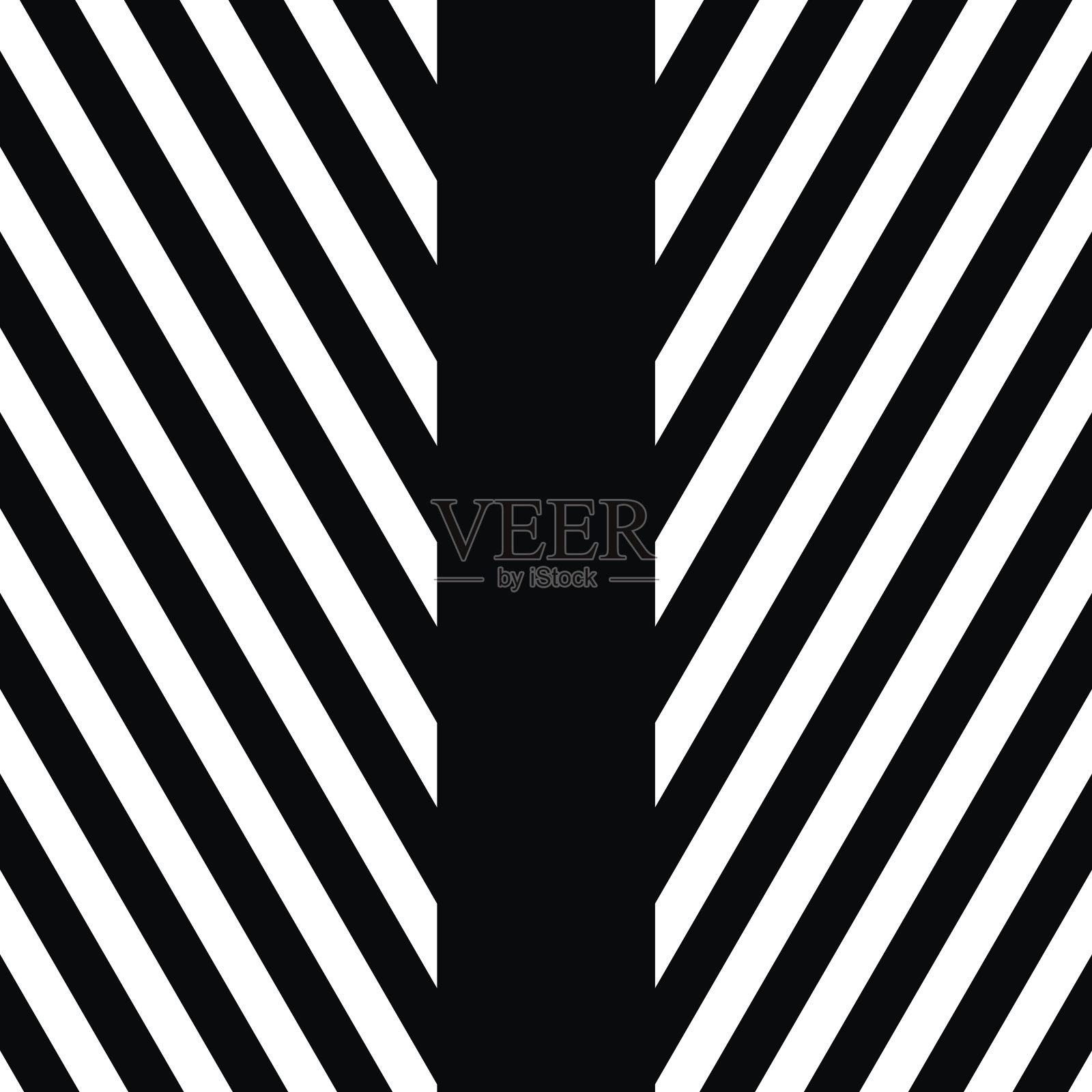 装饰装饰，图形设计模板与条纹黑白色三角形。背景，纹理与光学错觉ef插画图片素材