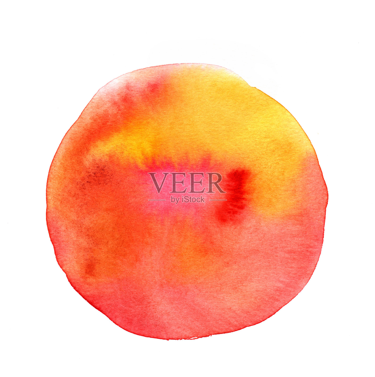 充满活力的水彩抽象背景纹理上的白色插画图片素材