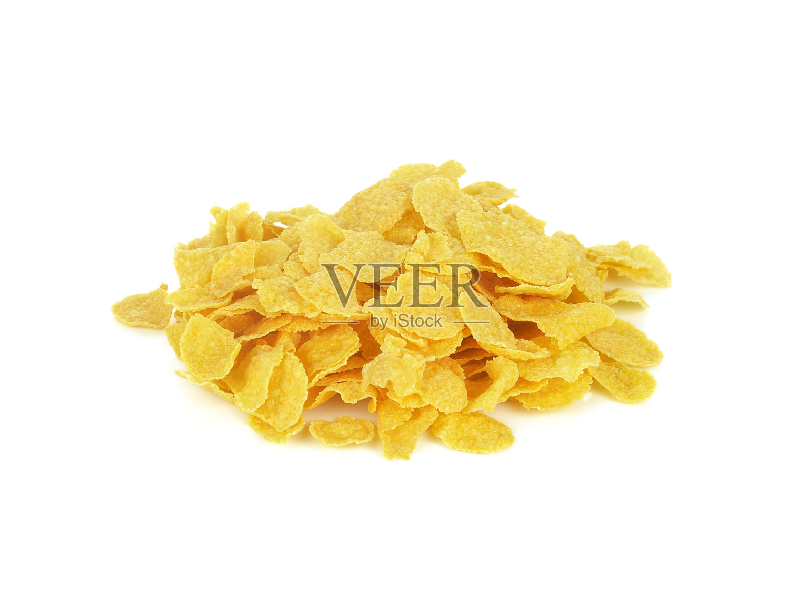 白色背景上的玉米片照片摄影图片
