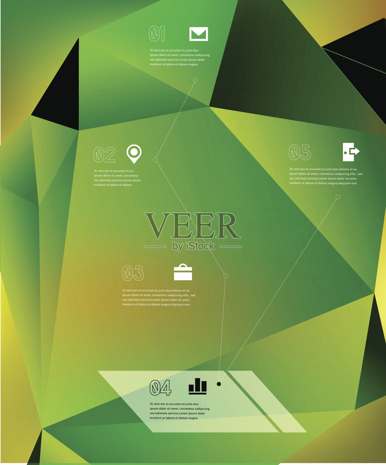 几何背景上的抽象时间轴模板插画图片素材