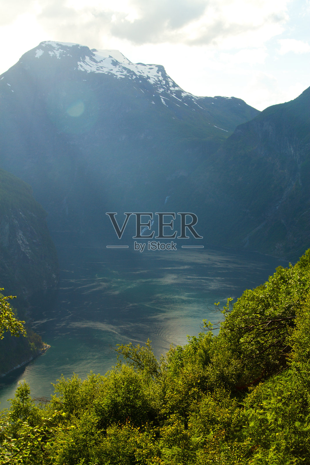 北部挪威峡湾。照片摄影图片