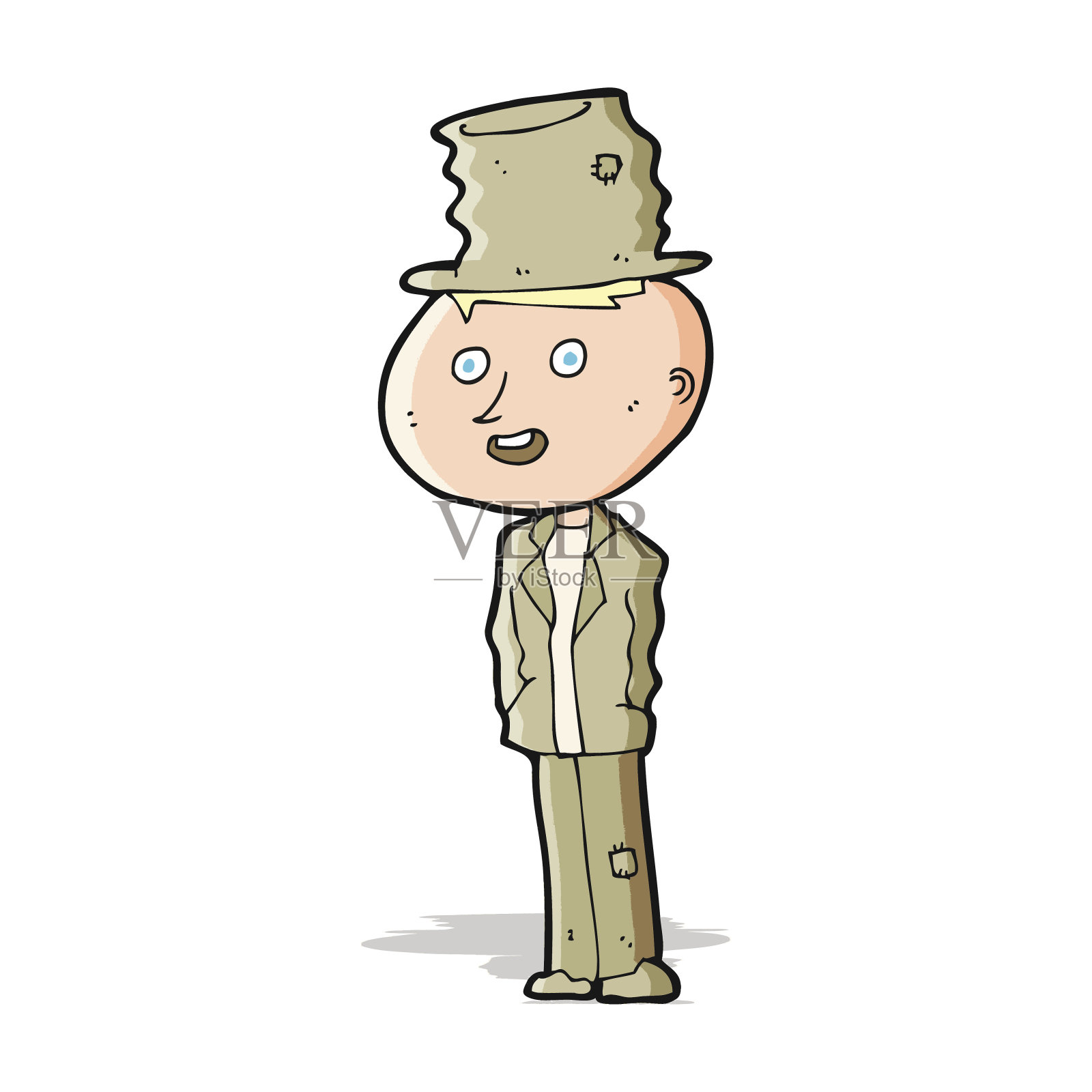 卡通滑稽的流浪汉设计元素图片