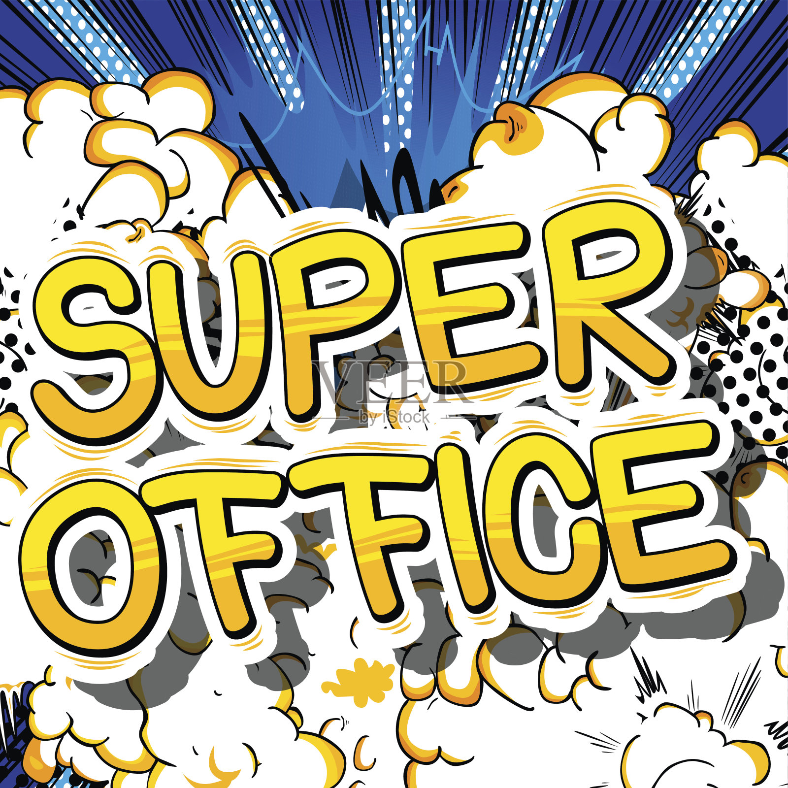 超级办公室插画图片素材