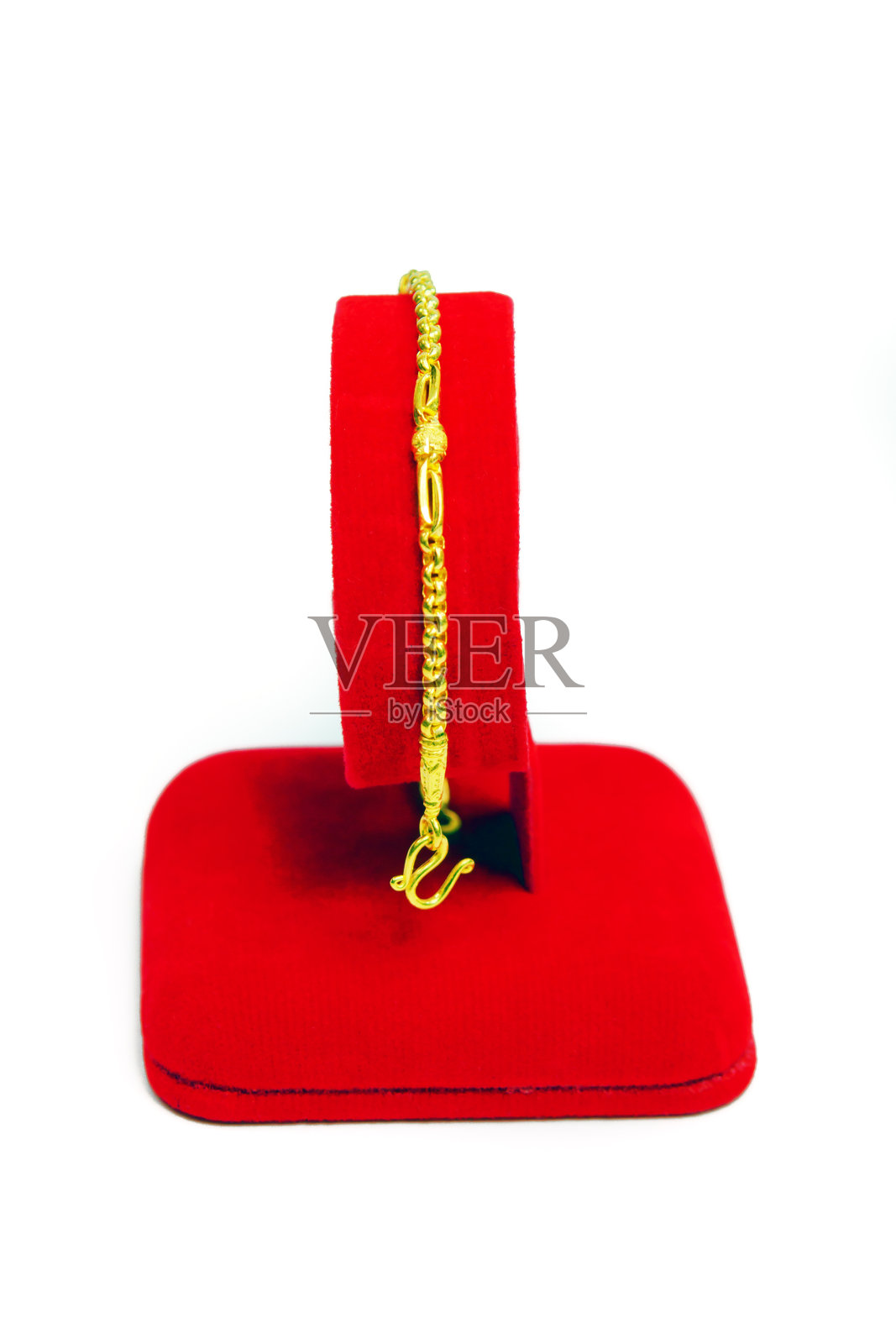 金手镯孤立在白色照片摄影图片