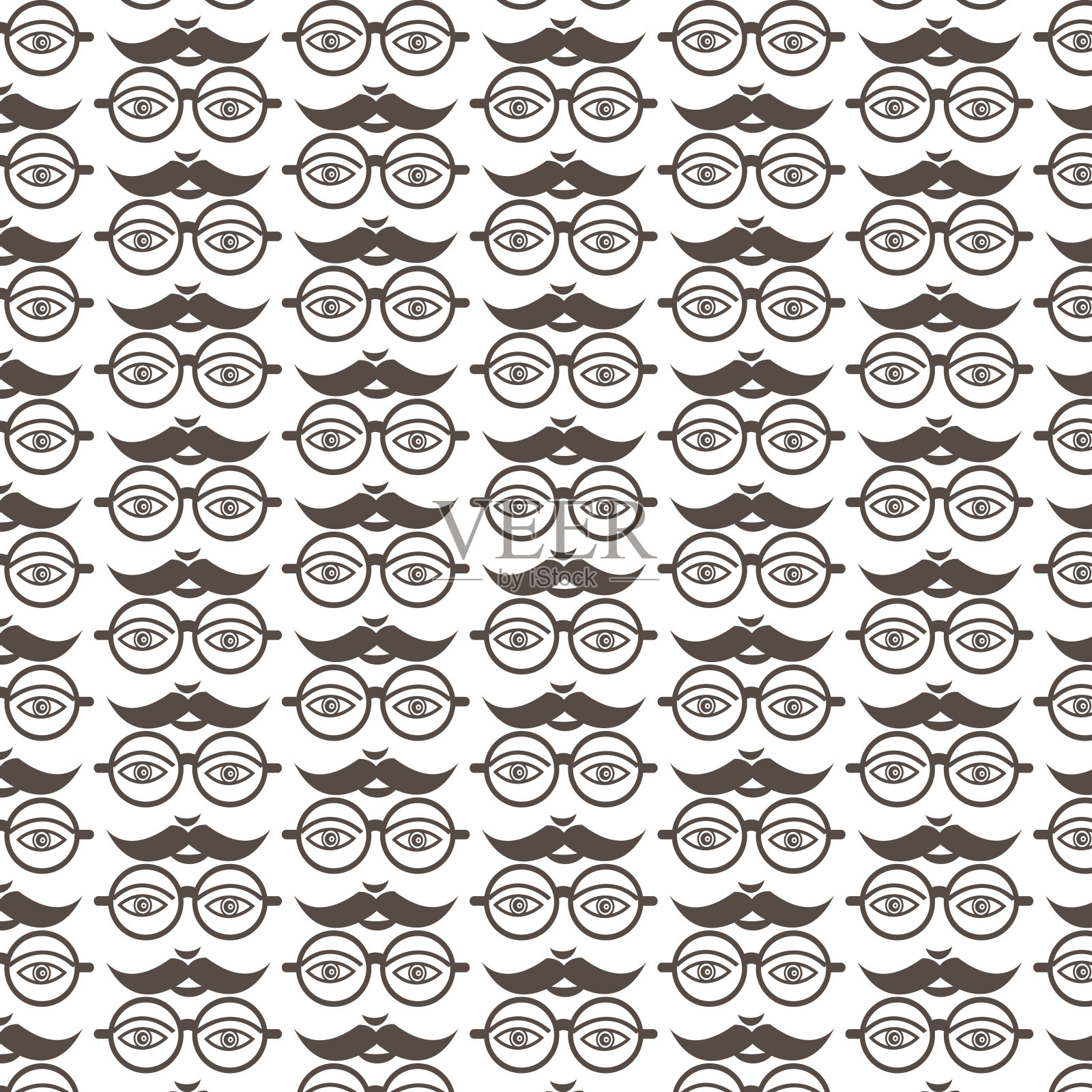 图案背景胡子家伙脸设计元素图片