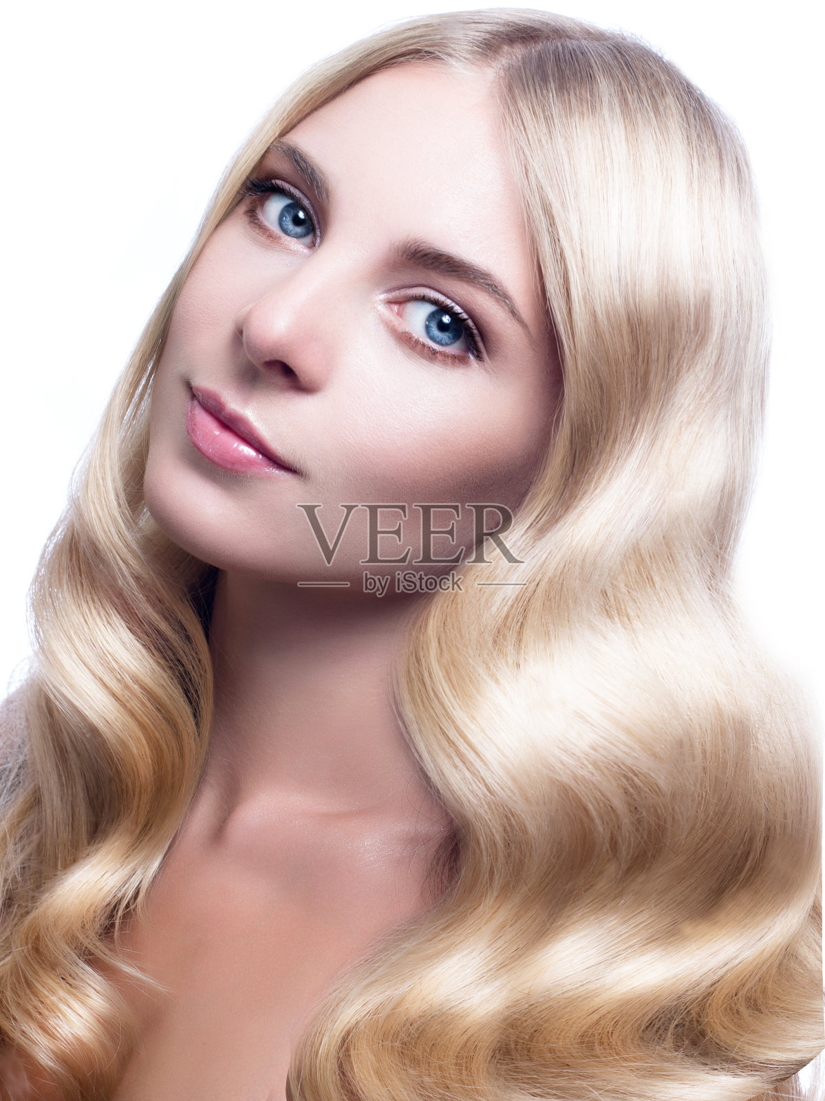 金发美女照片摄影图片