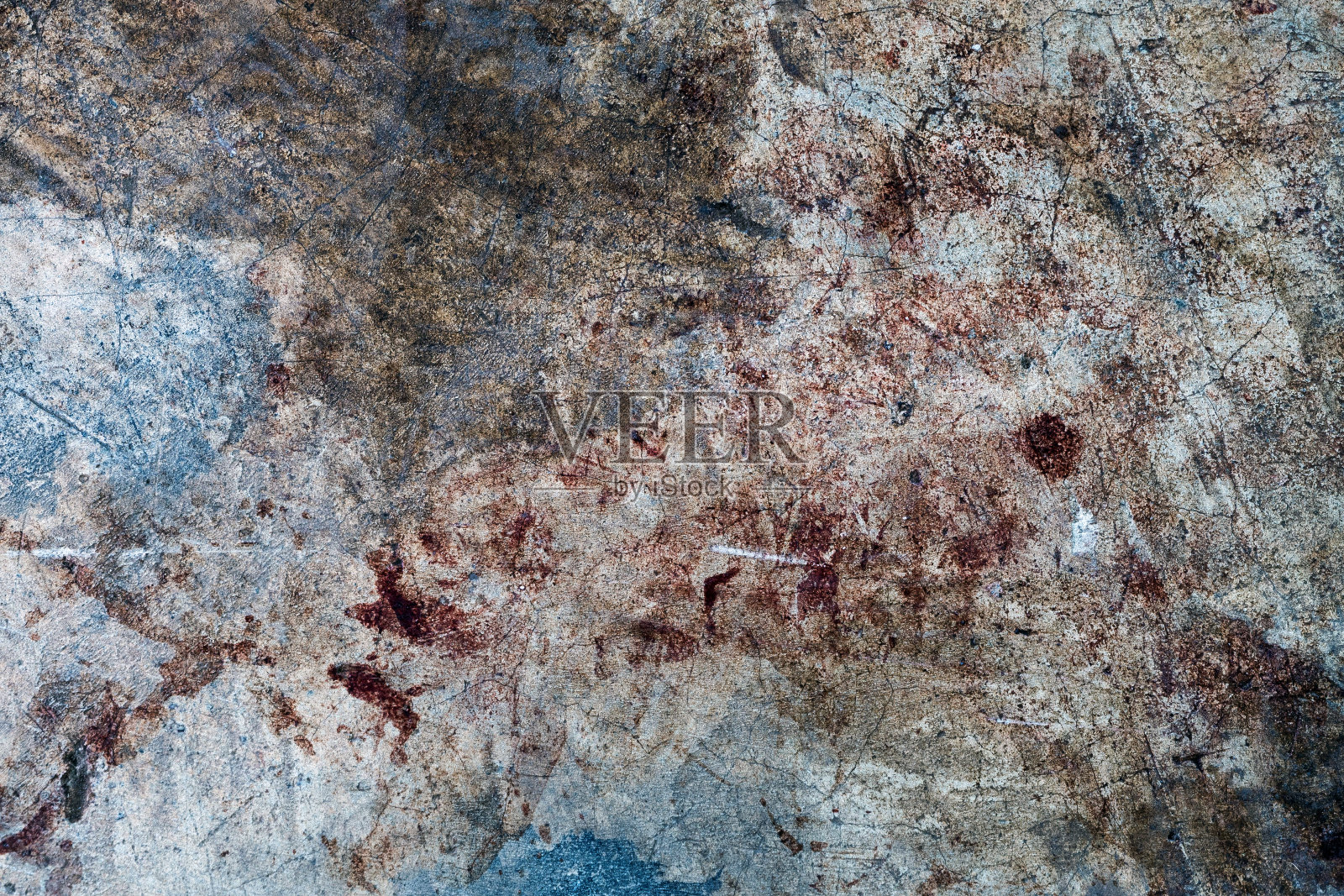 混凝土表面的血迹照片摄影图片