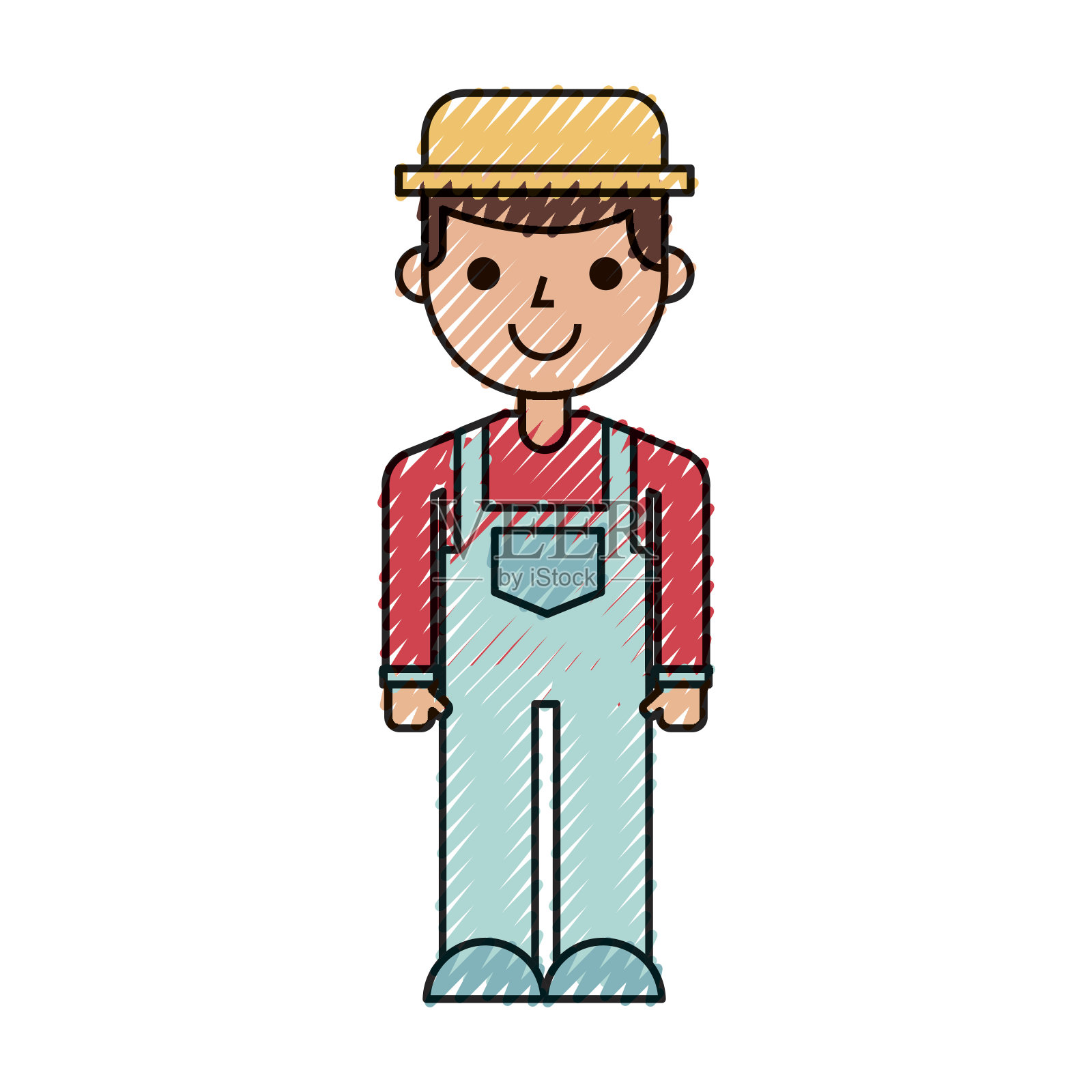 农民角色孤立图标设计元素图片