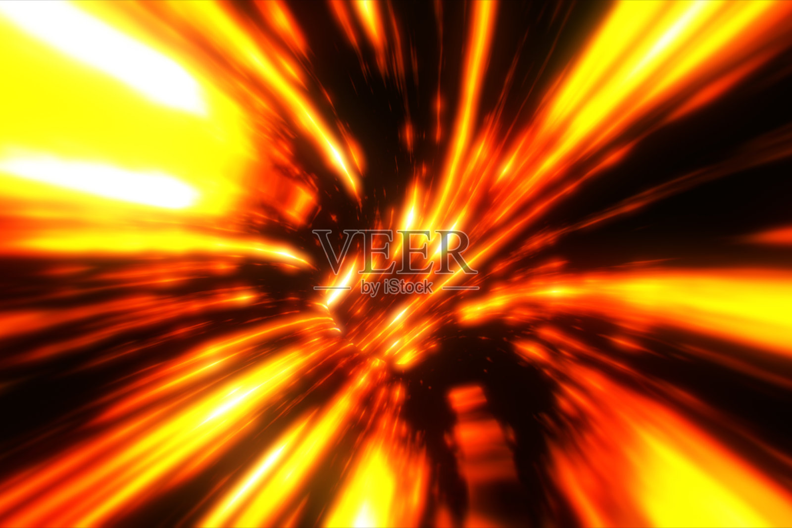 抽象背景:红色发光漏斗与内部的光照片摄影图片