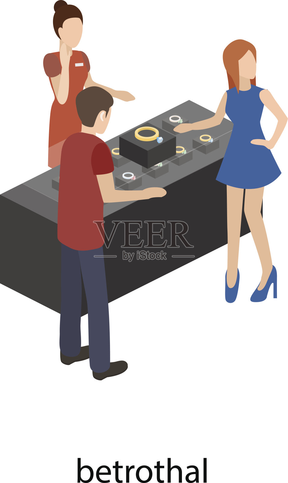 等距平面三维概念矢量插图提供婚姻插画图片素材