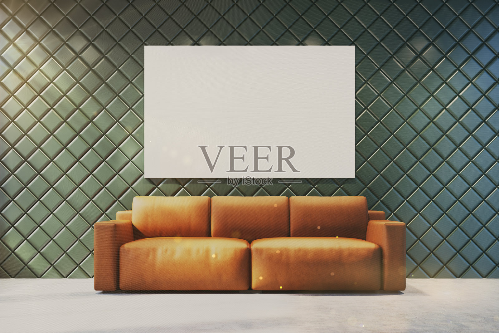 棕色的沙发在灰色的客厅里调调照片摄影图片