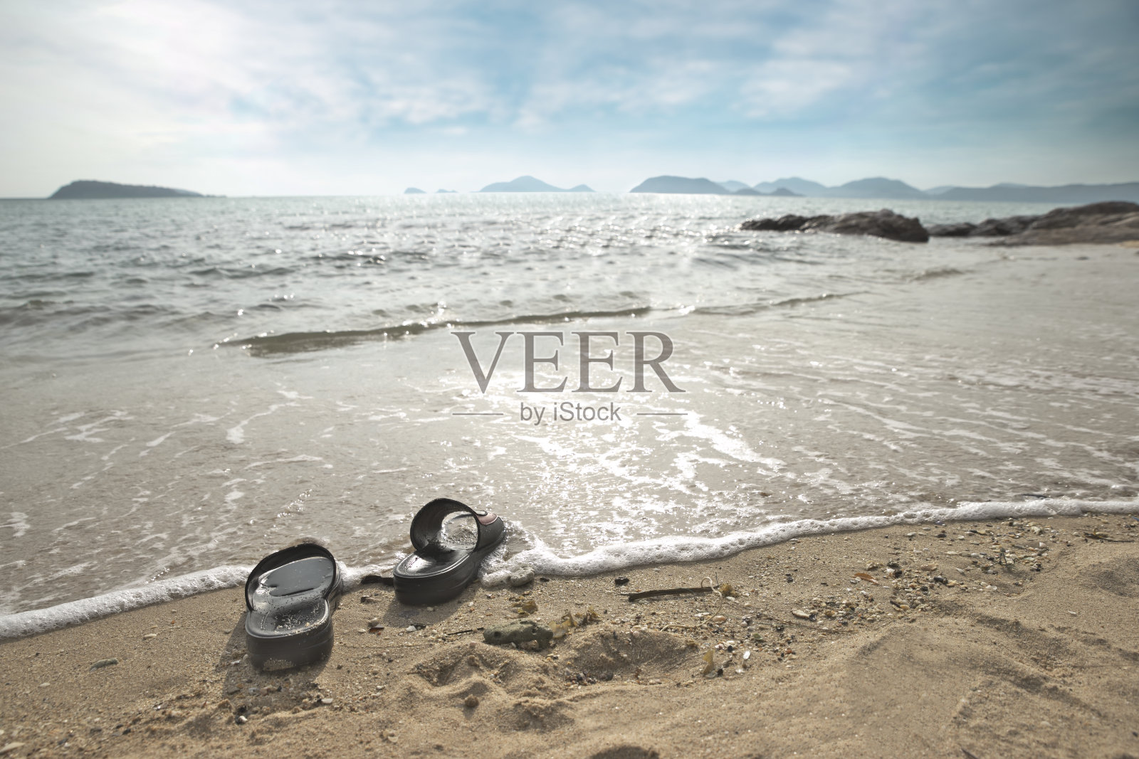 干净的空的海景照片摄影图片