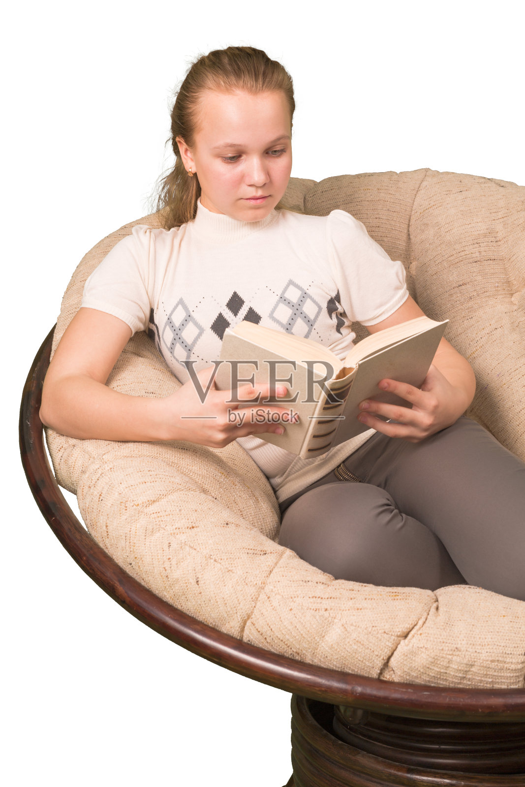 少女读书照片摄影图片