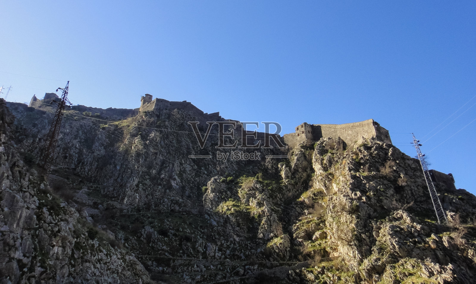 在黑山科托尔镇附近。巴尔干半岛的性质照片摄影图片