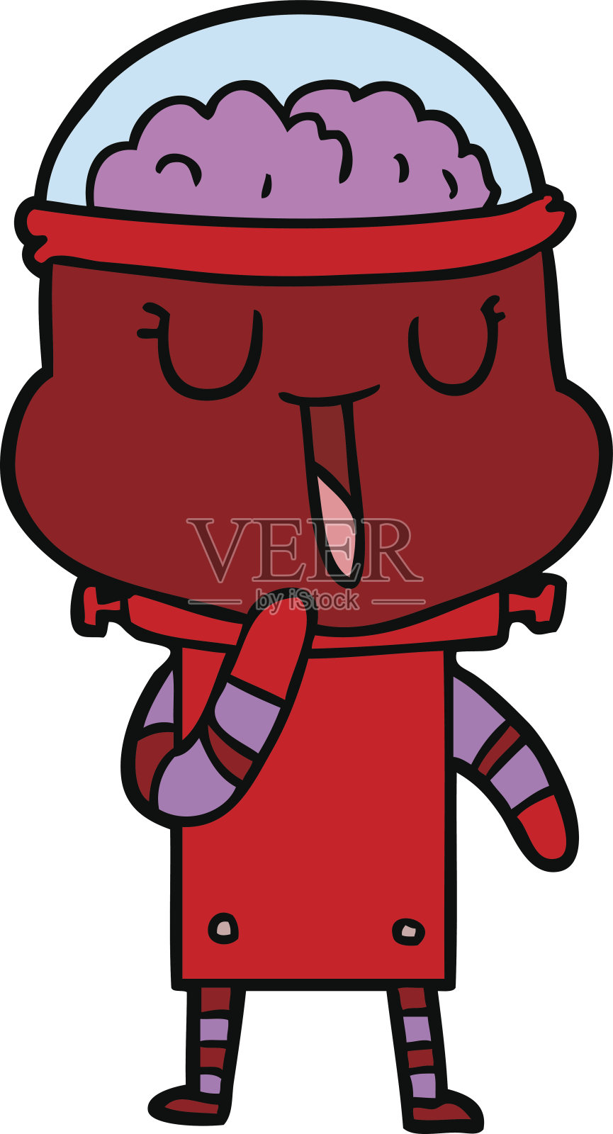 快乐的卡通机器人设计元素图片