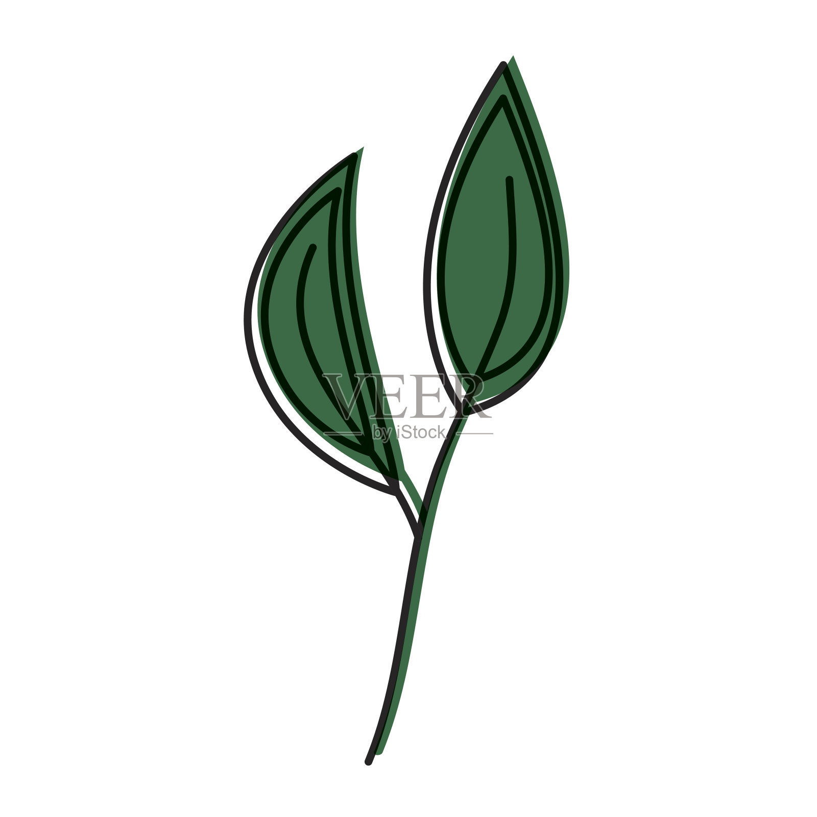 叶植物装饰图标设计元素图片