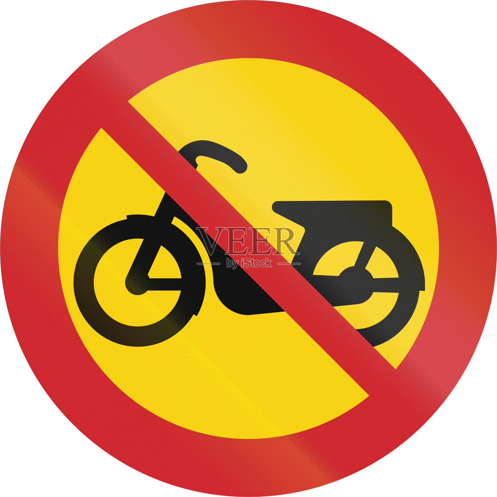 瑞典使用的路标-禁止摩托车设计元素图片