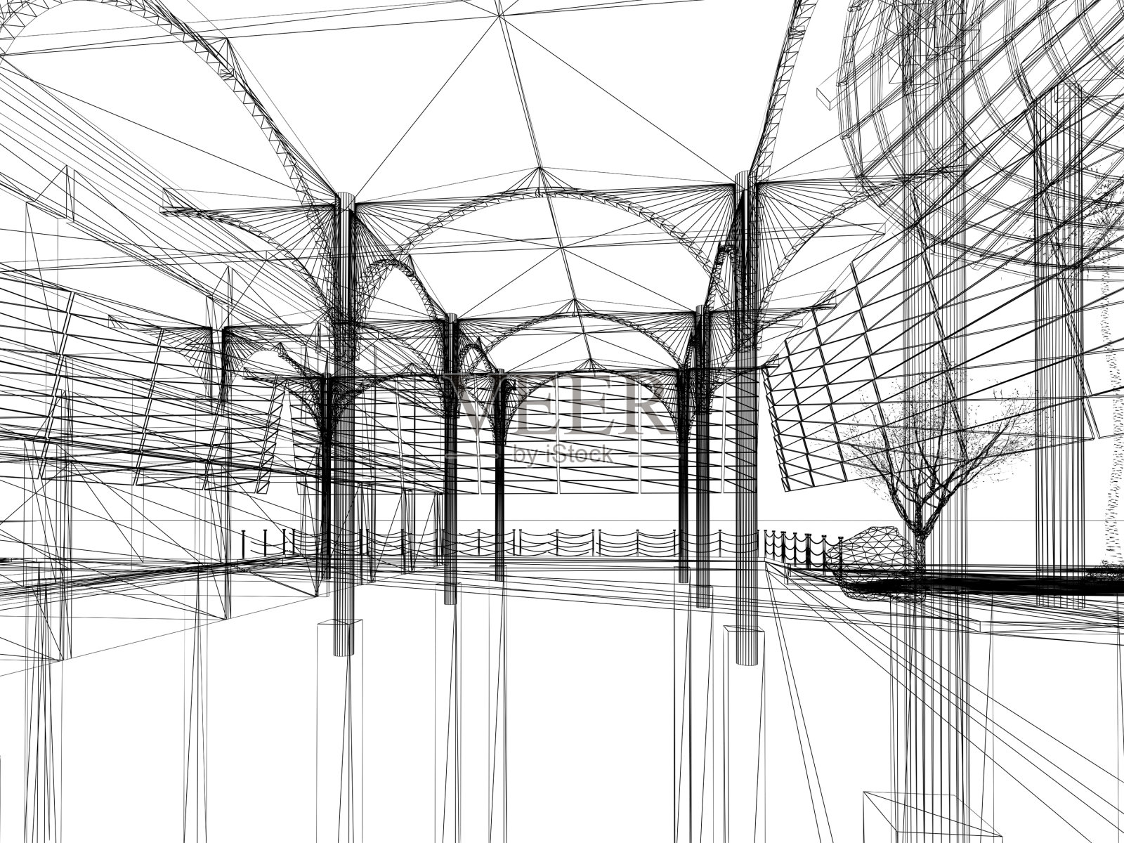 室内大厅效果图设计，3d效果图照片摄影图片