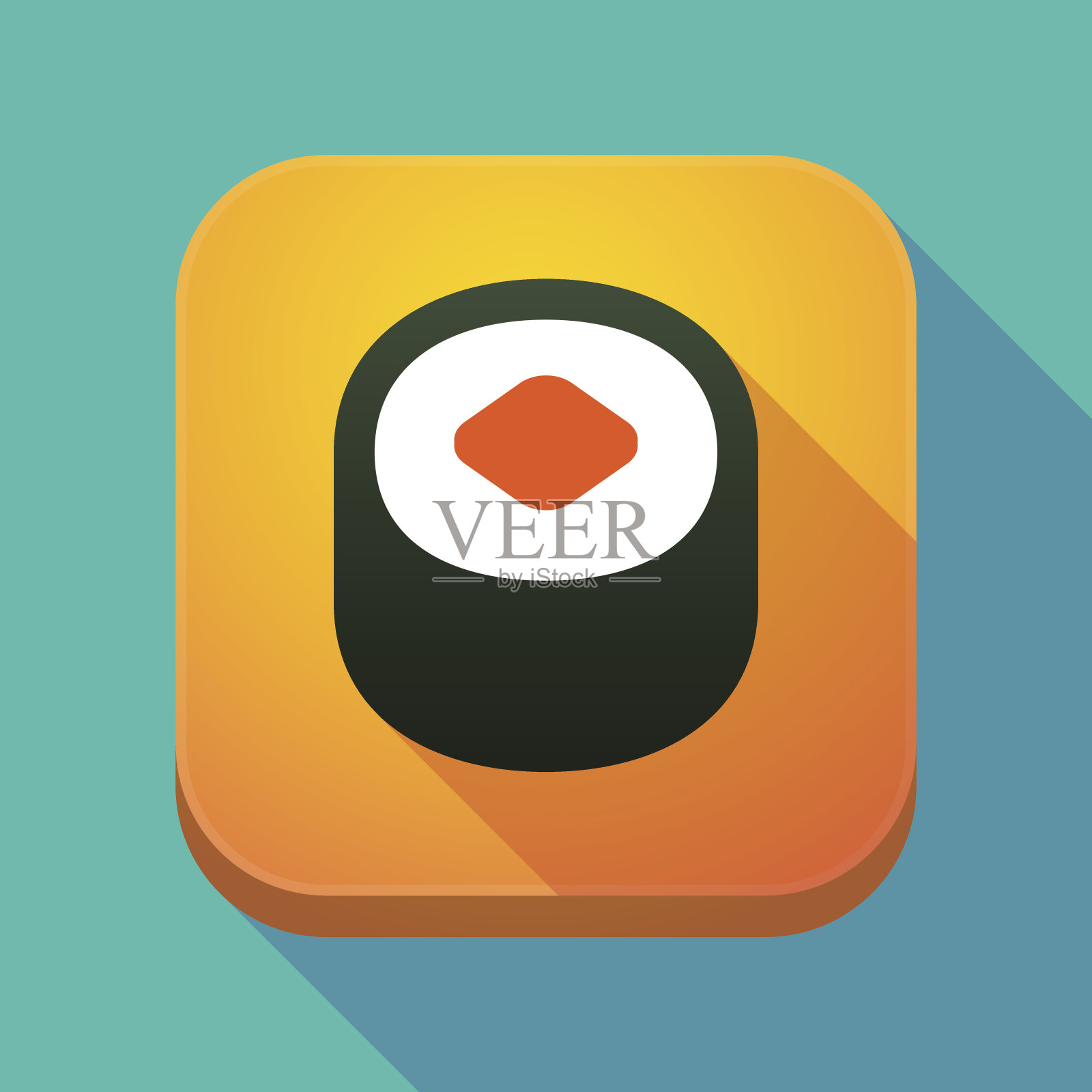 长影应用程序图标与一块寿司寿司插画图片素材