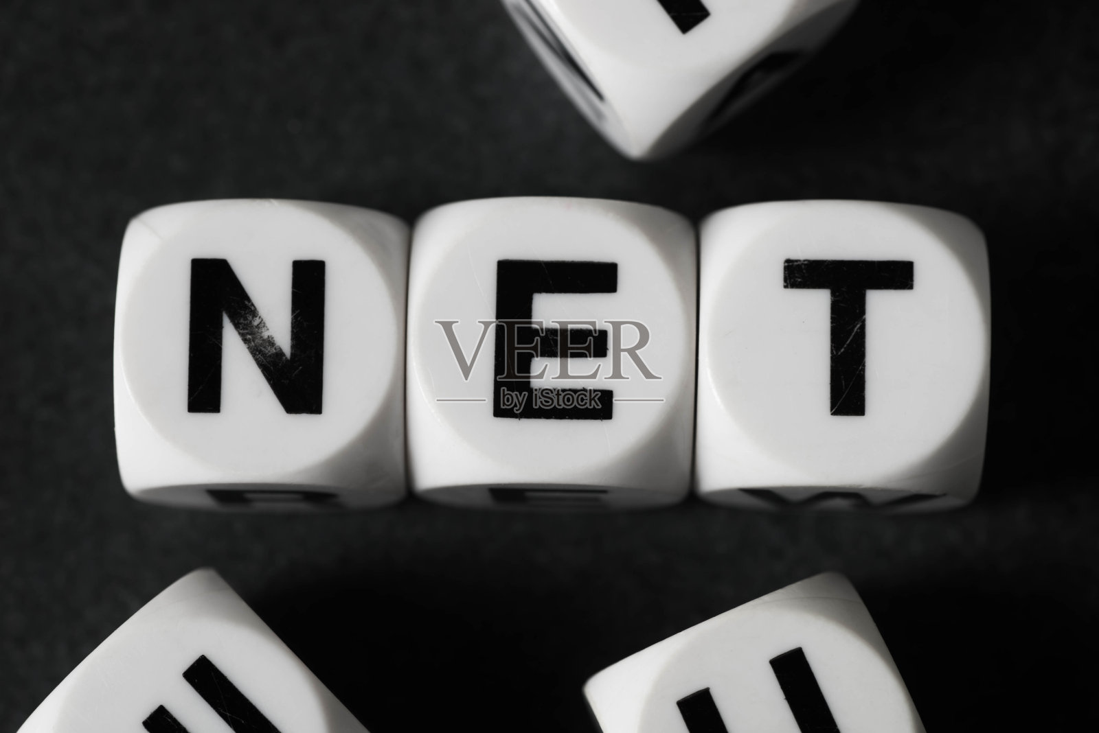 单词网上的玩具立方体照片摄影图片