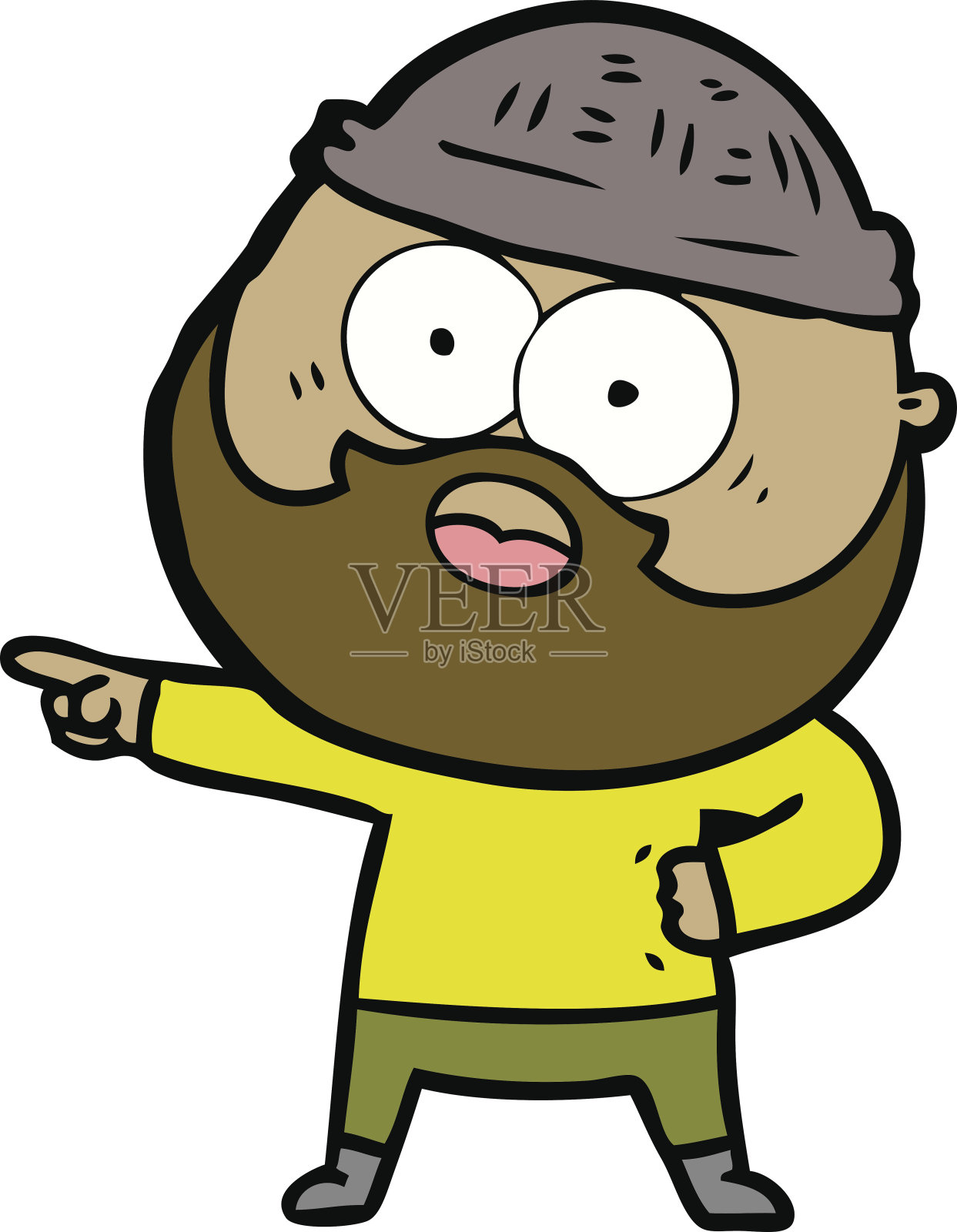 卡通有胡子的男人设计元素图片