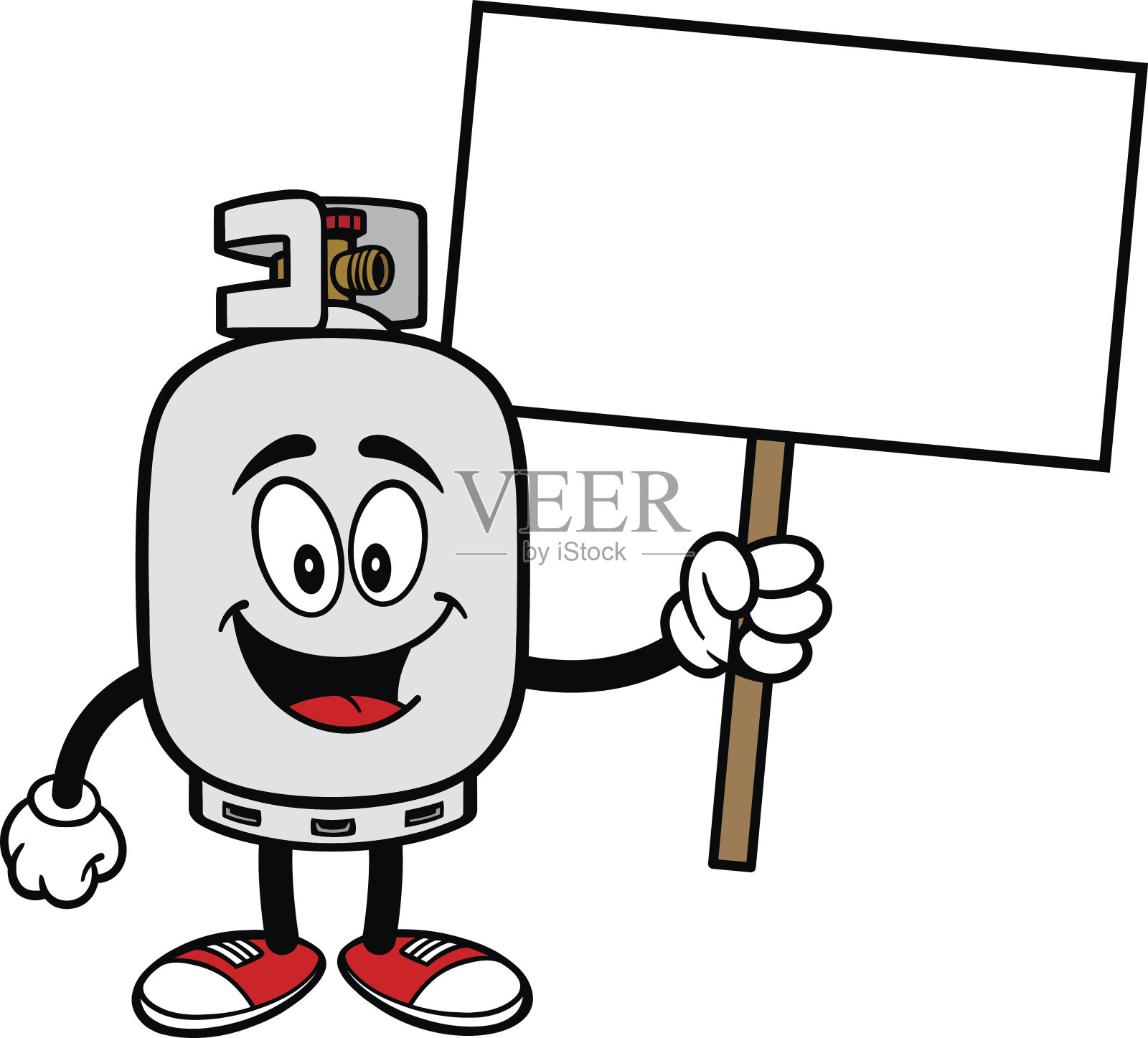 带标志的丙烷罐插画图片素材