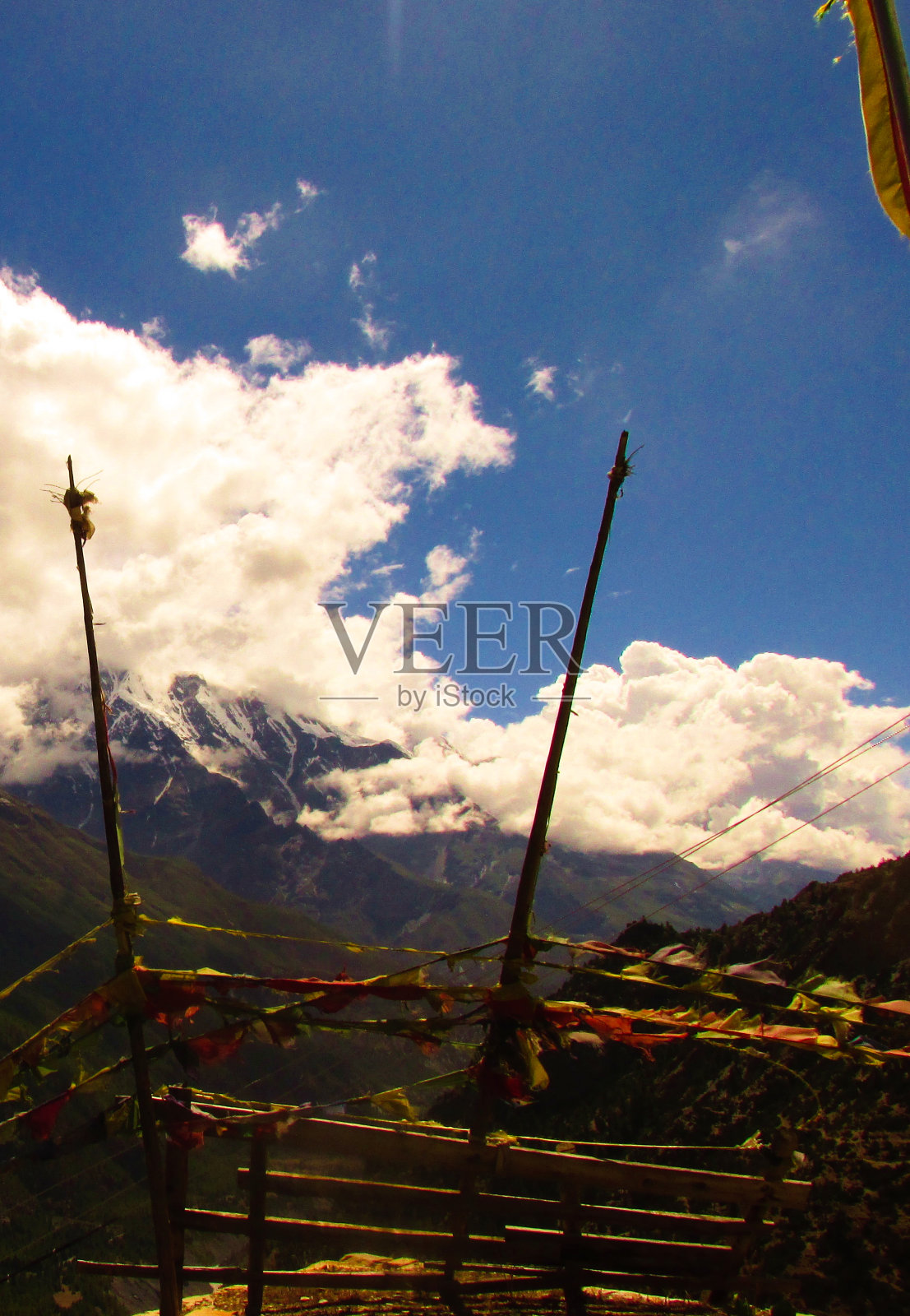 在安纳普尔纳环岛徒步旅行照片摄影图片