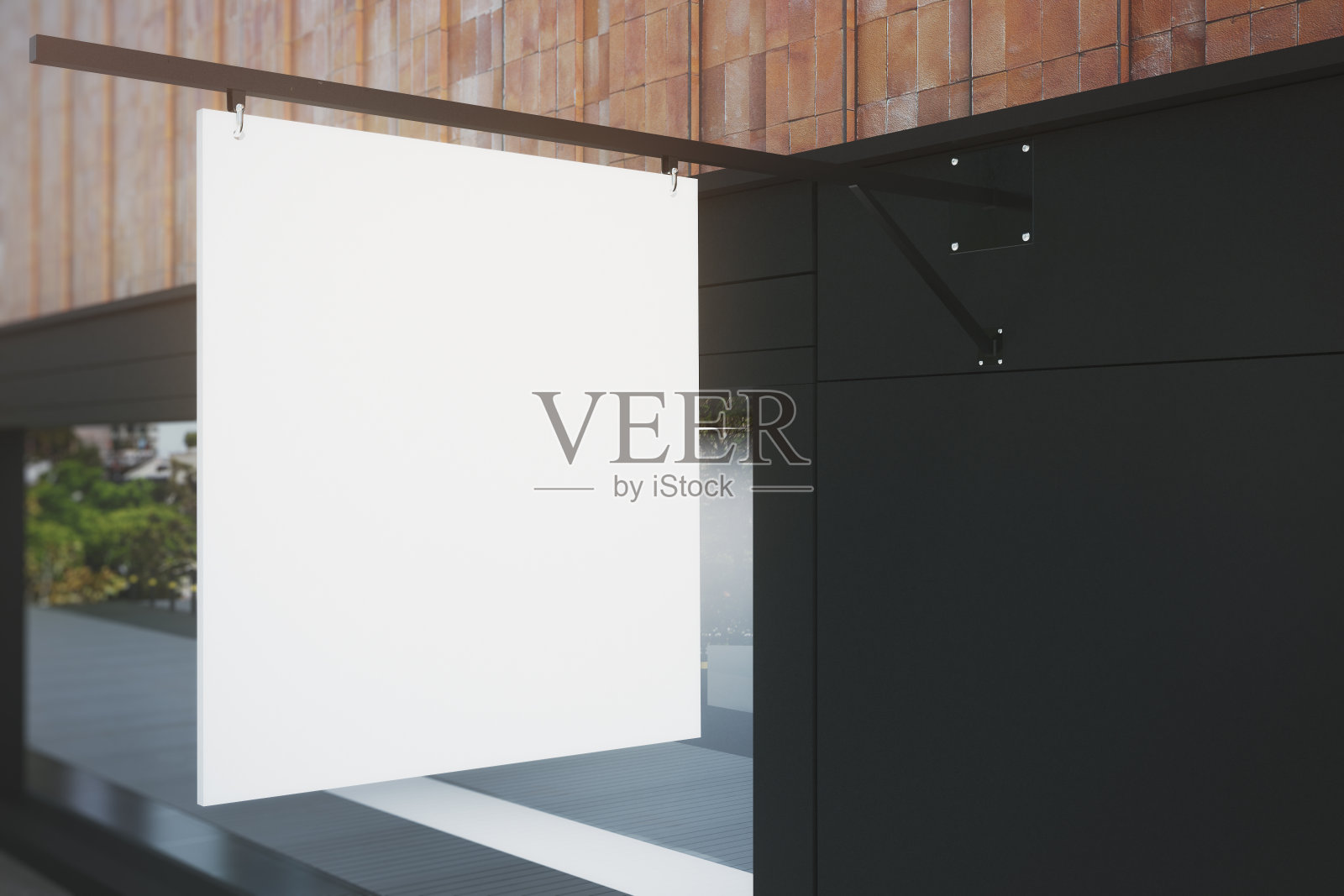 空的白色的招牌照片摄影图片