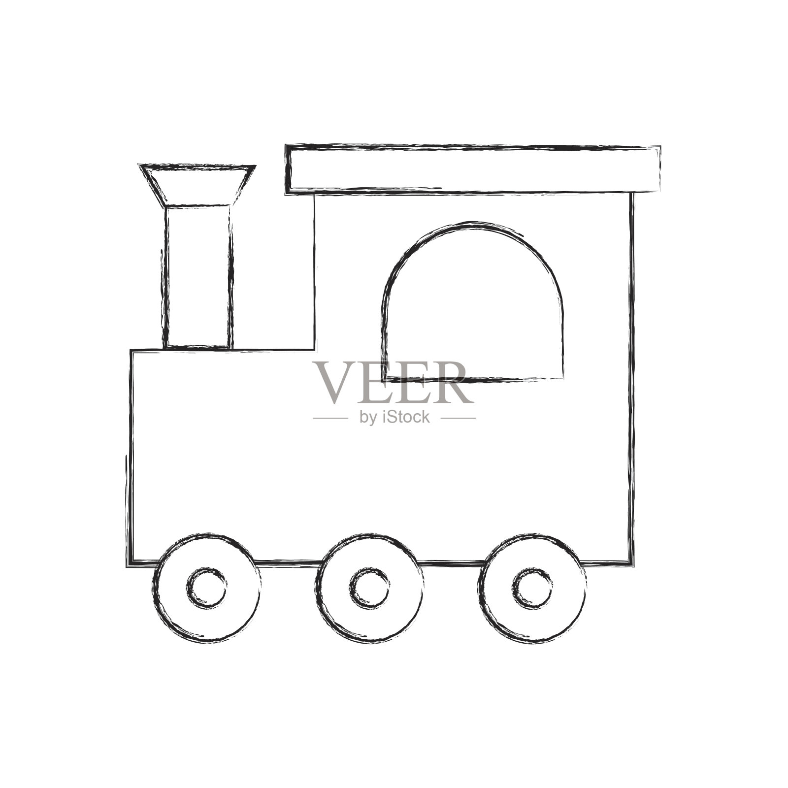 火车玩具孤立图标设计元素图片