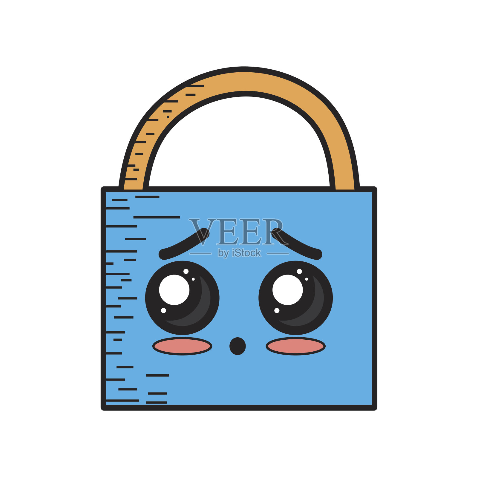 可爱温柔的挂锁元素设计元素图片