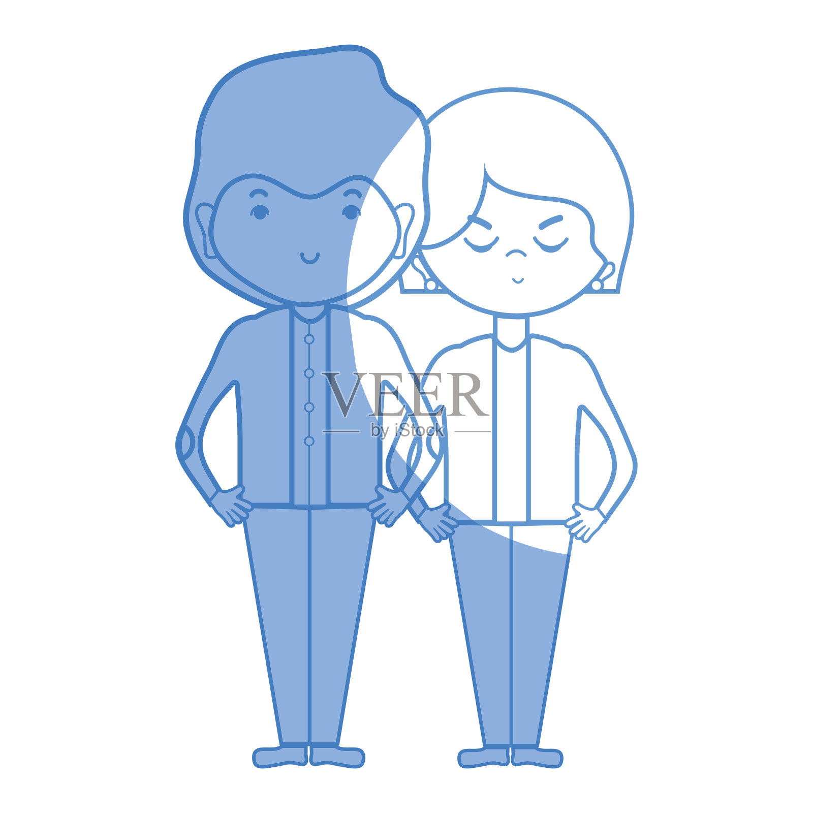 剪影美搭配发型设计设计元素图片