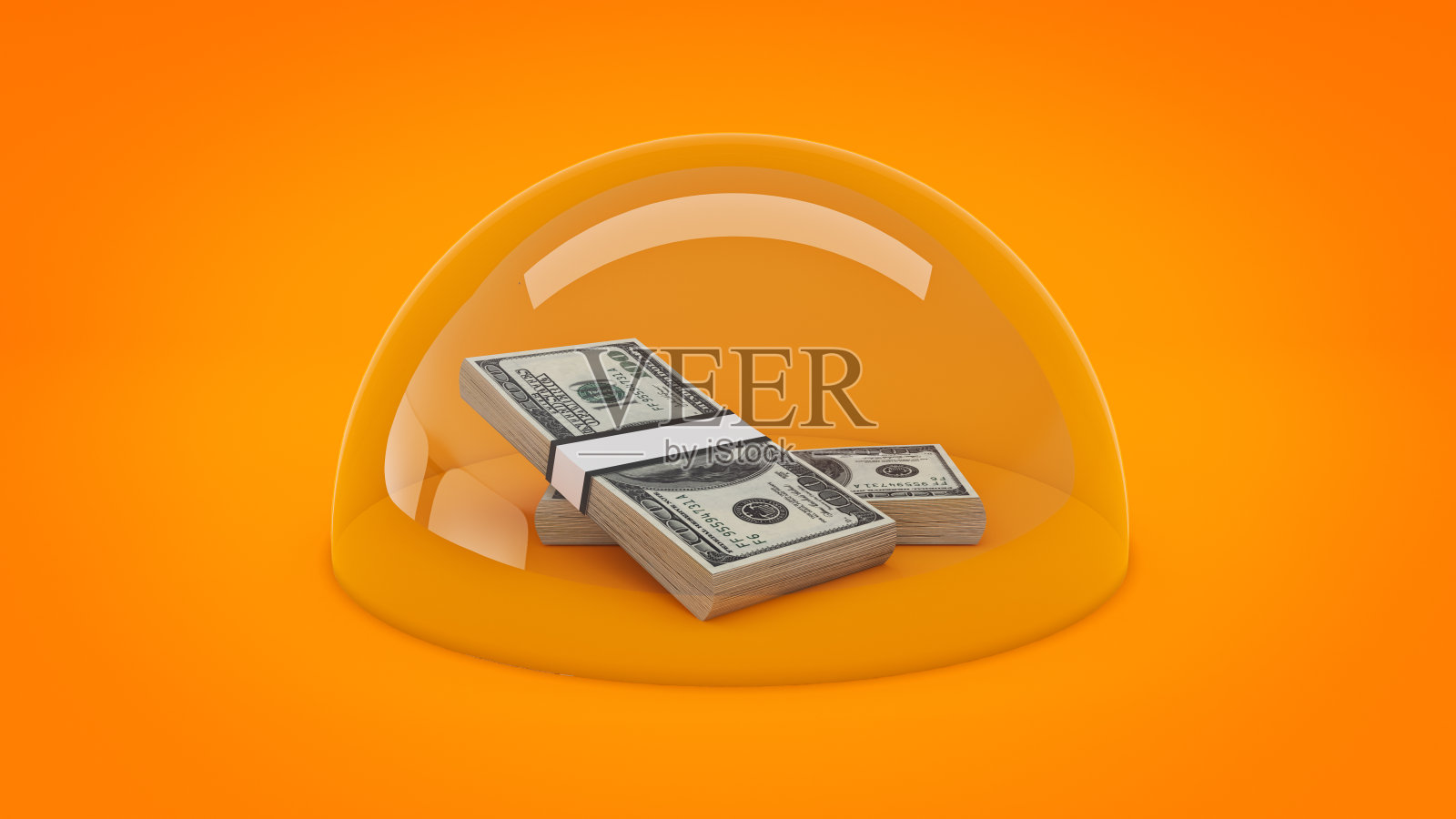 钱保护概念。三维渲染照片摄影图片