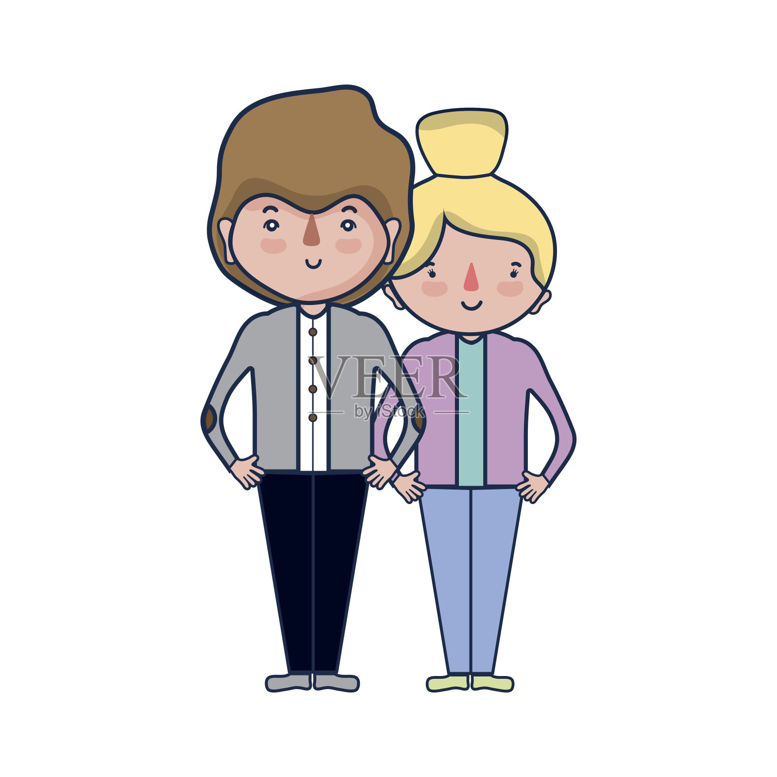 美与发型设计相结合插画图片素材