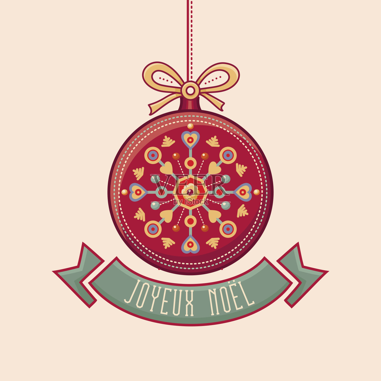 圣诞贺卡。点缀装饰。插画图片素材