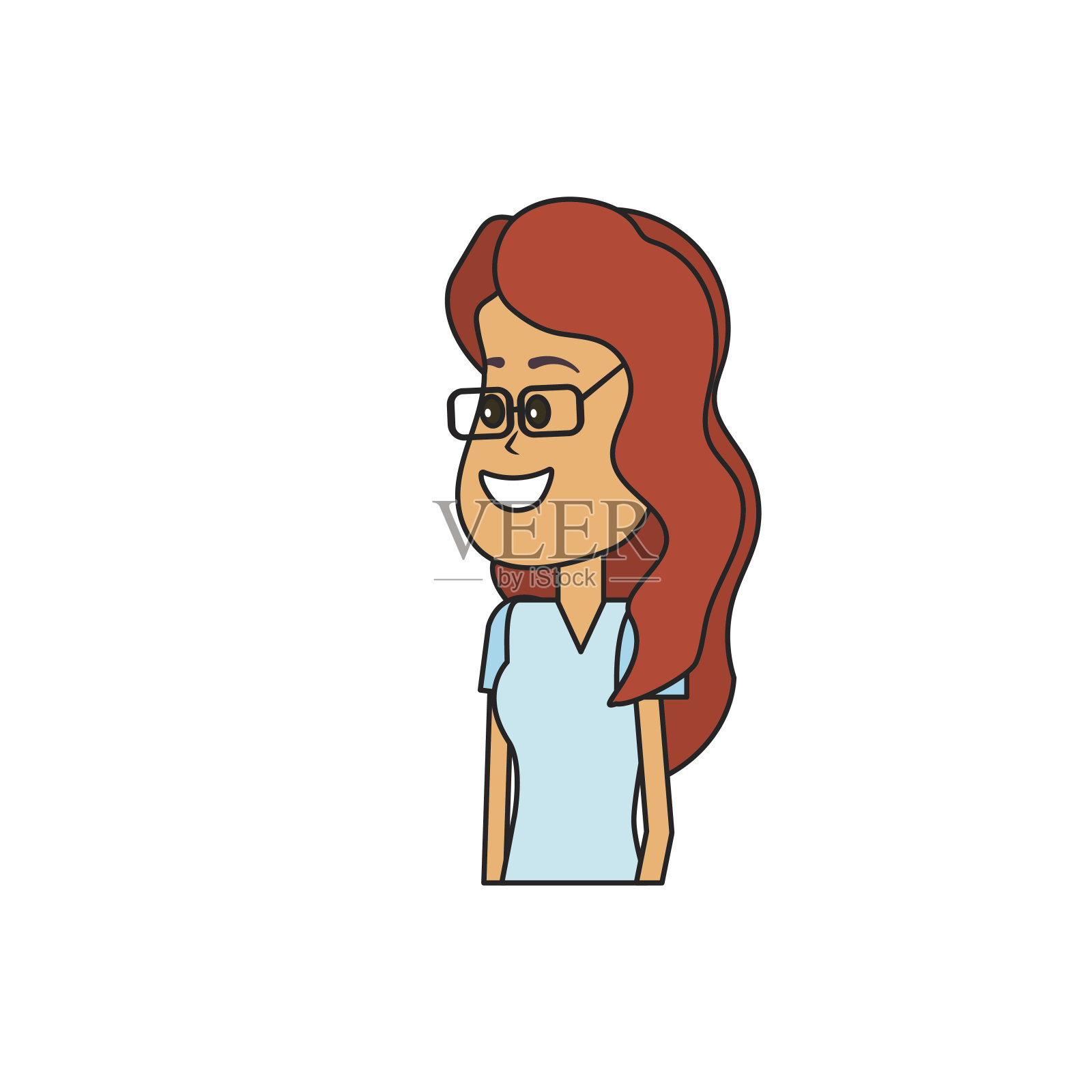 有发型设计和衣服的美女设计元素图片