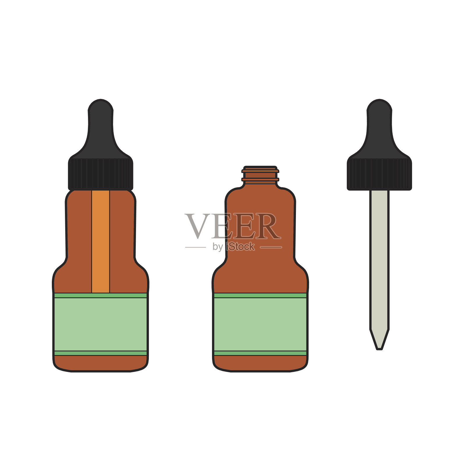 药物滴眼液载体插画图片素材