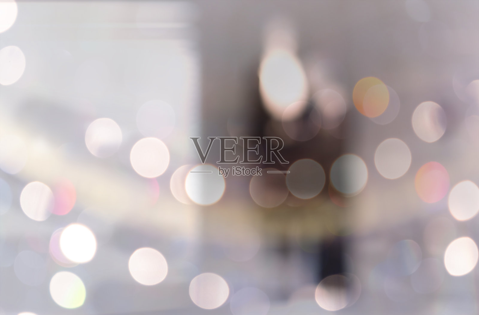 用圆形灯光背景模糊购物中心照片摄影图片