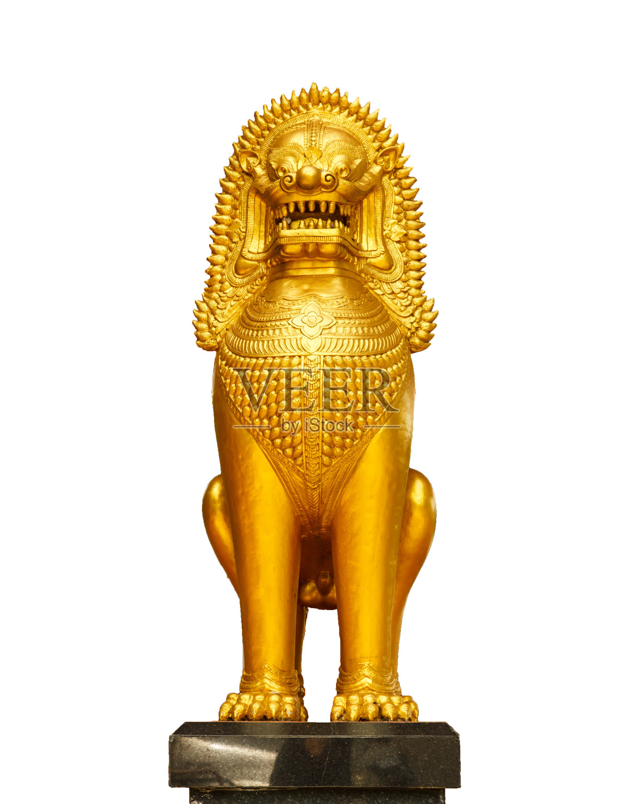 黄金狮子雕像照片摄影图片