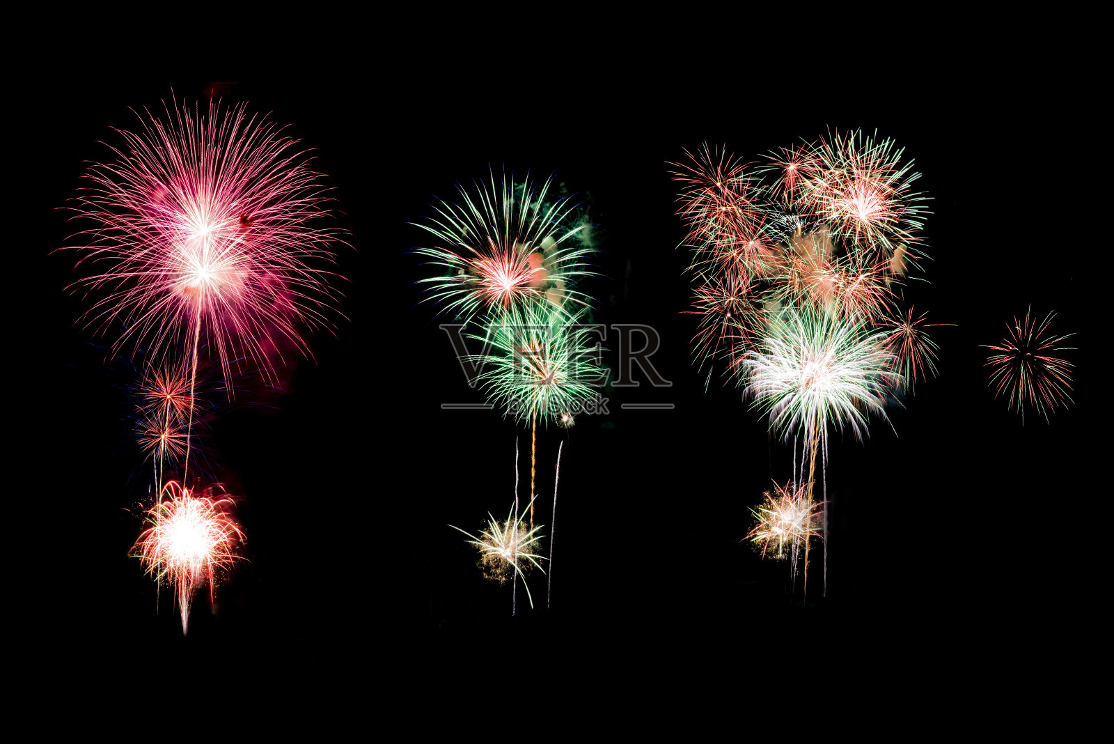 五彩缤纷的烟火照片摄影图片