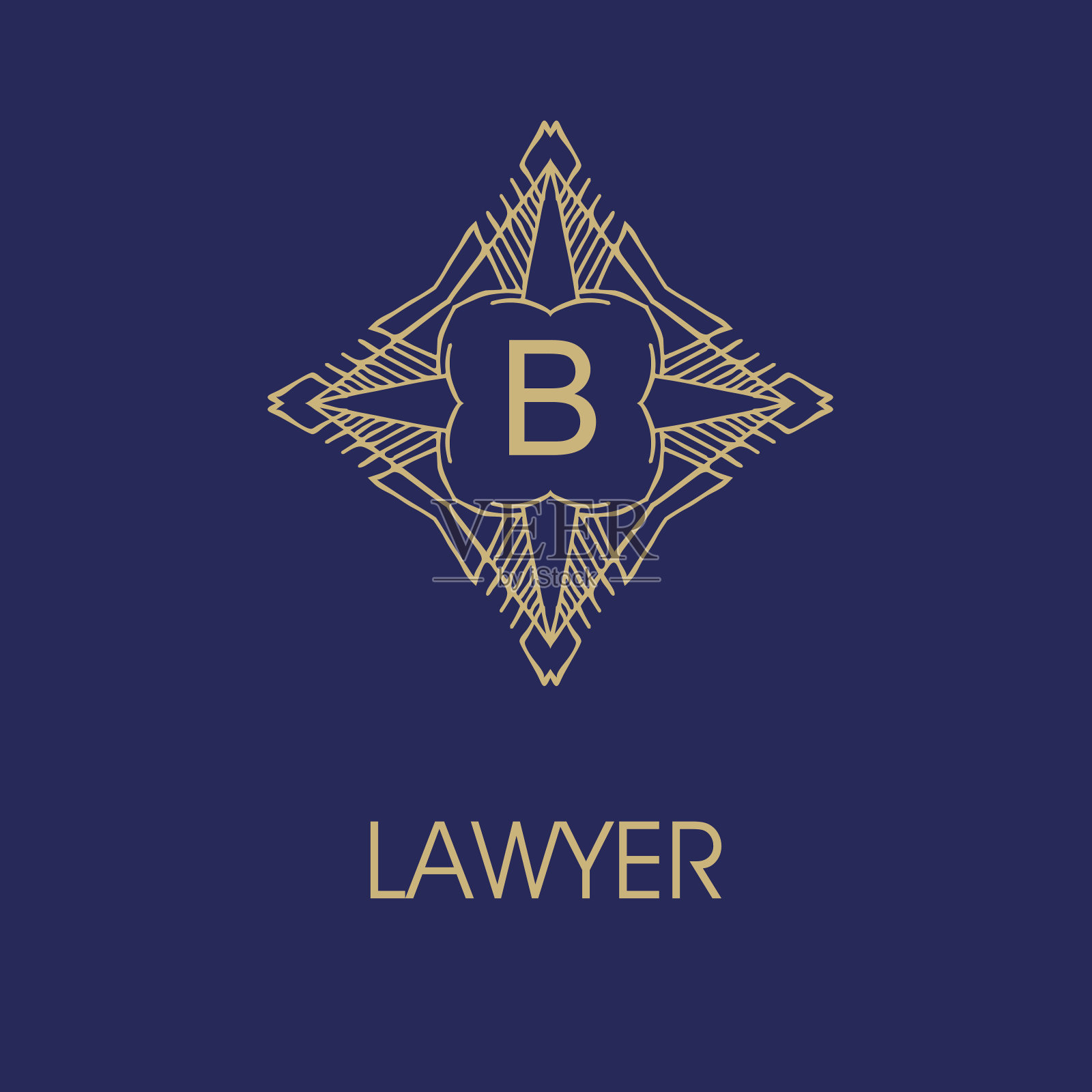 优雅字母组合设计矢量素材插画图片素材