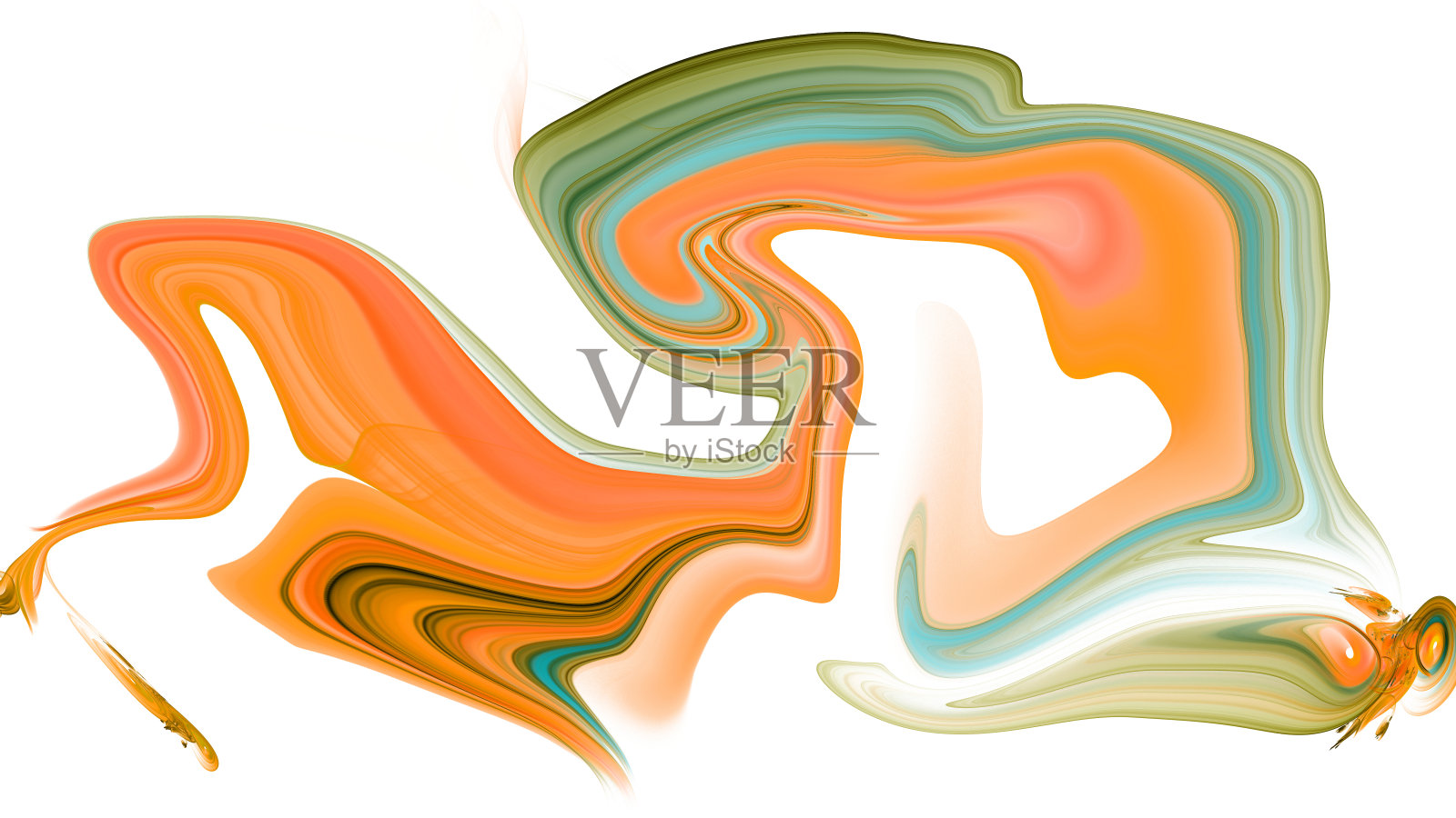 彩色迷幻液化背景插画图片素材