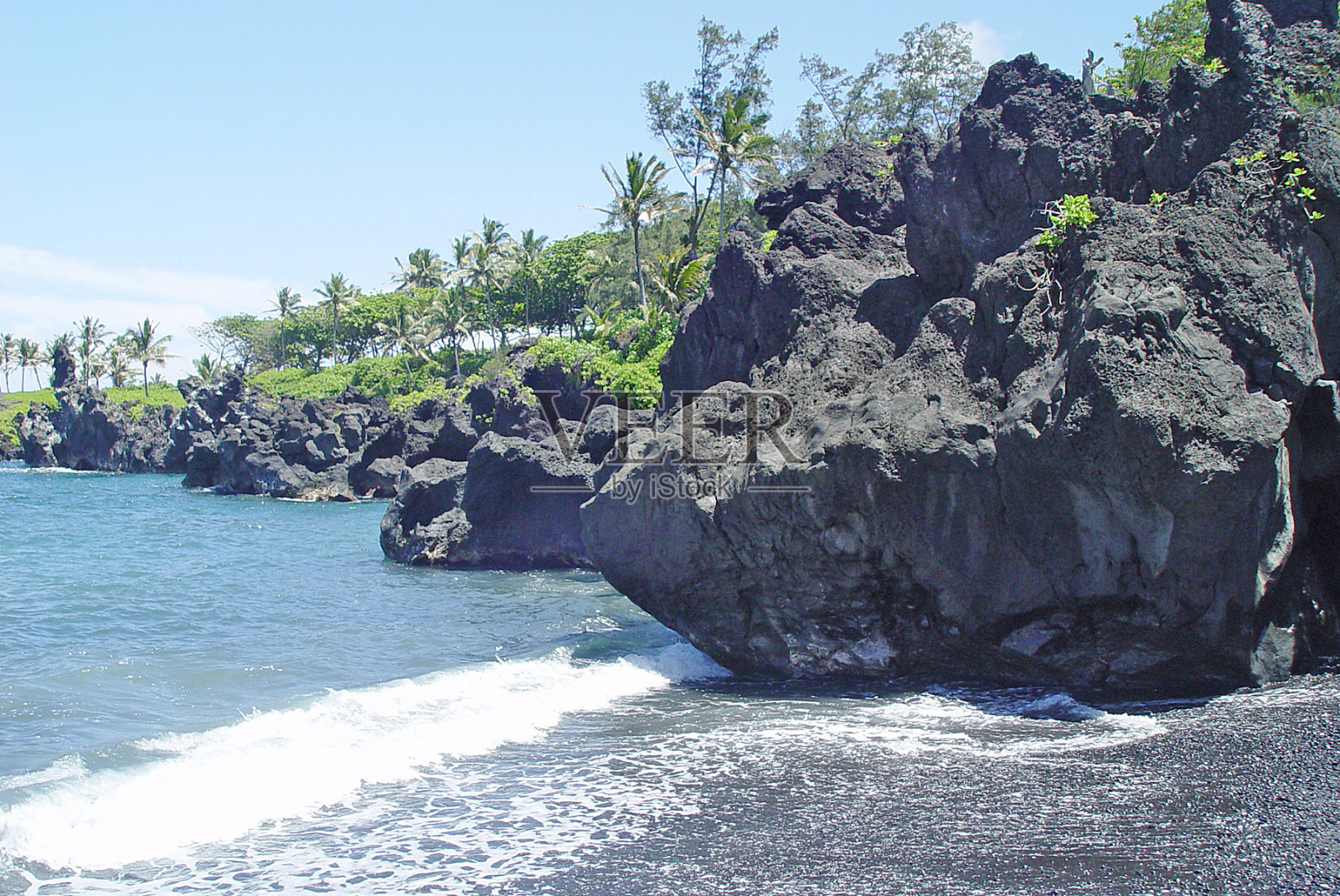 黑沙滩照片摄影图片