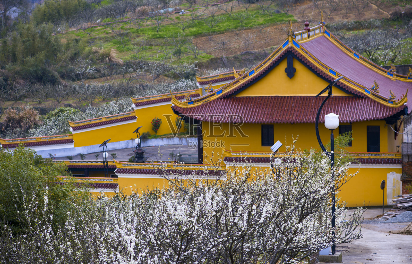 寺庙在春天，中国照片摄影图片